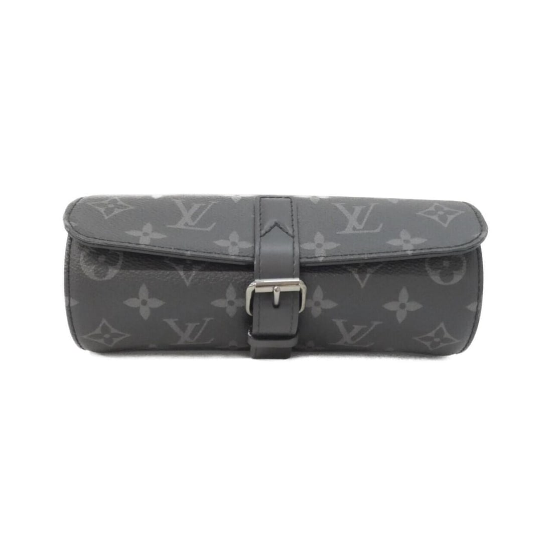 Louis Vuitton Monogram Eclipse Etui 3 Montres M43385 Watch Case: --- Catalog ---Category: SizeSize (HxWxD): 8cm x 21cm x 9cm / 3.14'' x 8.26'' x 3.54''Category: DesignType: PouchColor: BlackGender: MenMaterial: Coated canvas Hardware Color: SilverCategory: GeneralL