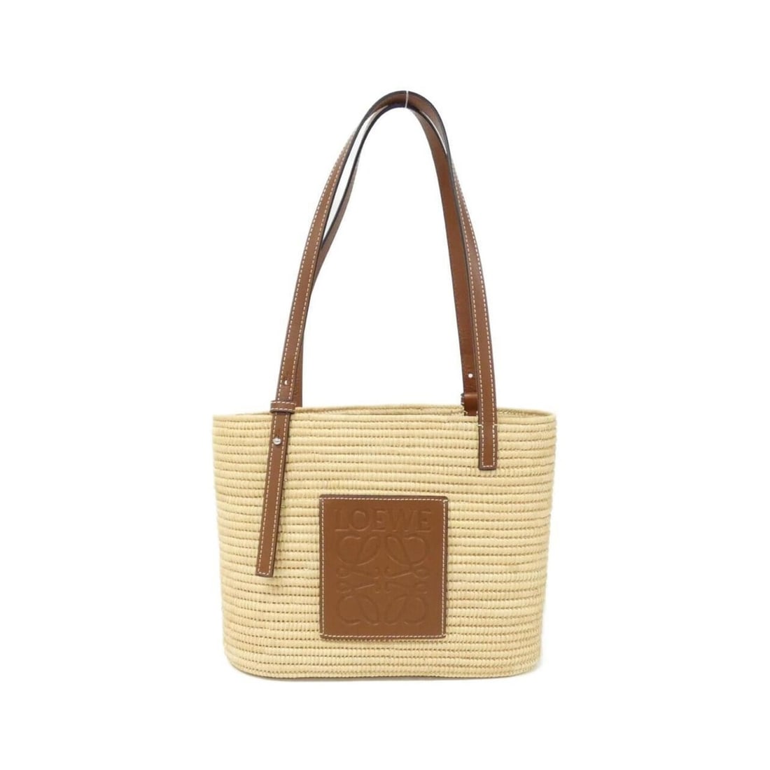 Loewe Square Basket Handbag Small A223099X02: --- Catalog ---Category: SizeSize (HxWxD): 20cm x 26cm x 10cm / 7.87'' x 10.23'' x 3.93''Category: DesignType: Basket, HandbagColor: BeigeMaterial: Raffia , Leather Hardware Color: SilverLeather/Fur T