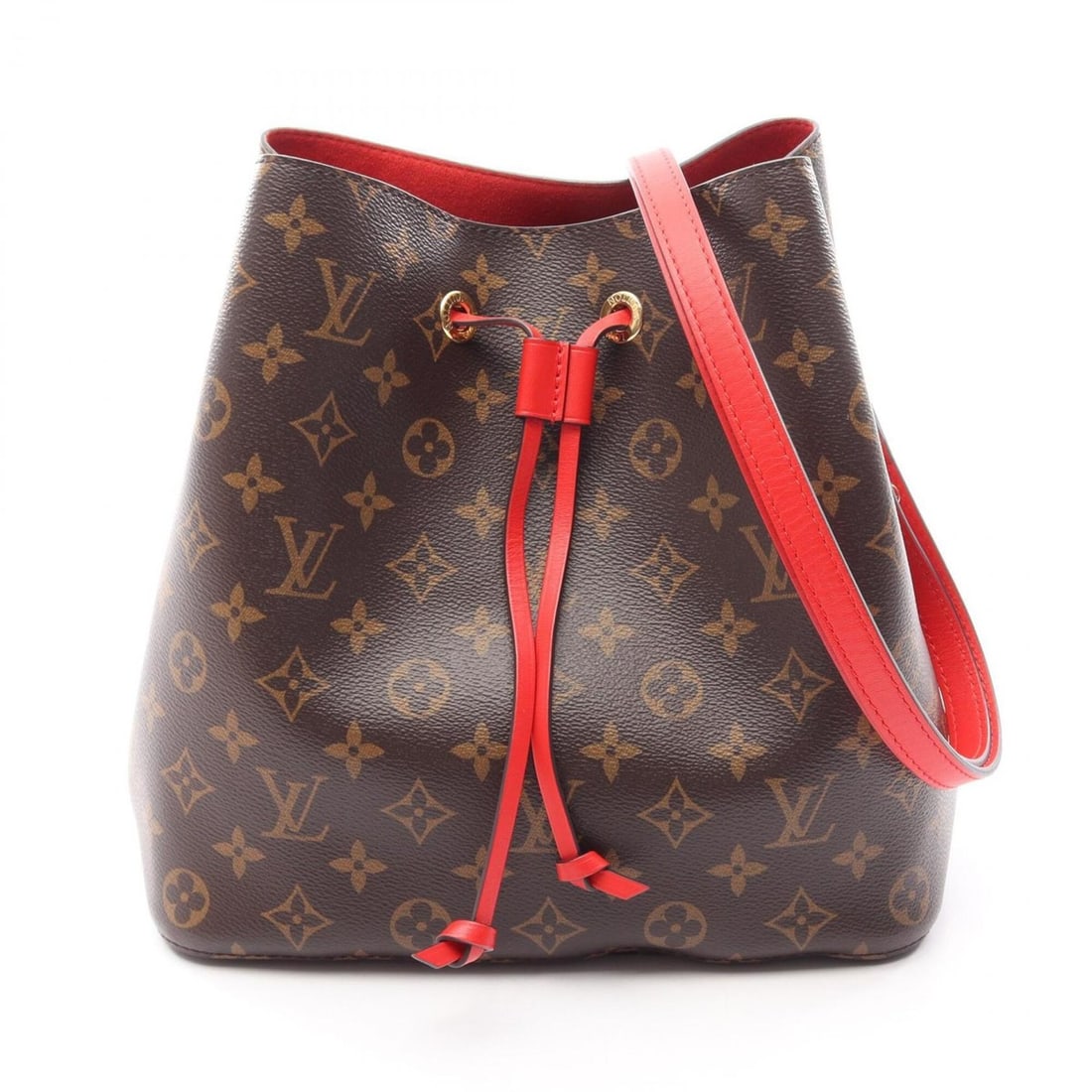 Louis Vuitton NeoNoe Monogram Coquelicot Shoulder Bag/Handbag, Coated Canvas and Leather, Monogram,: --- Catalog ---Category: SizeSize (HxWxD): 25.5cm x 26cm x 17cm / 10.03'' x 10.23'' x 6.69''Category: DesignType: Handbag, Shoulder bagColor: Brown, Coquelicots, Monogram, Red colorGender: WomenMateri