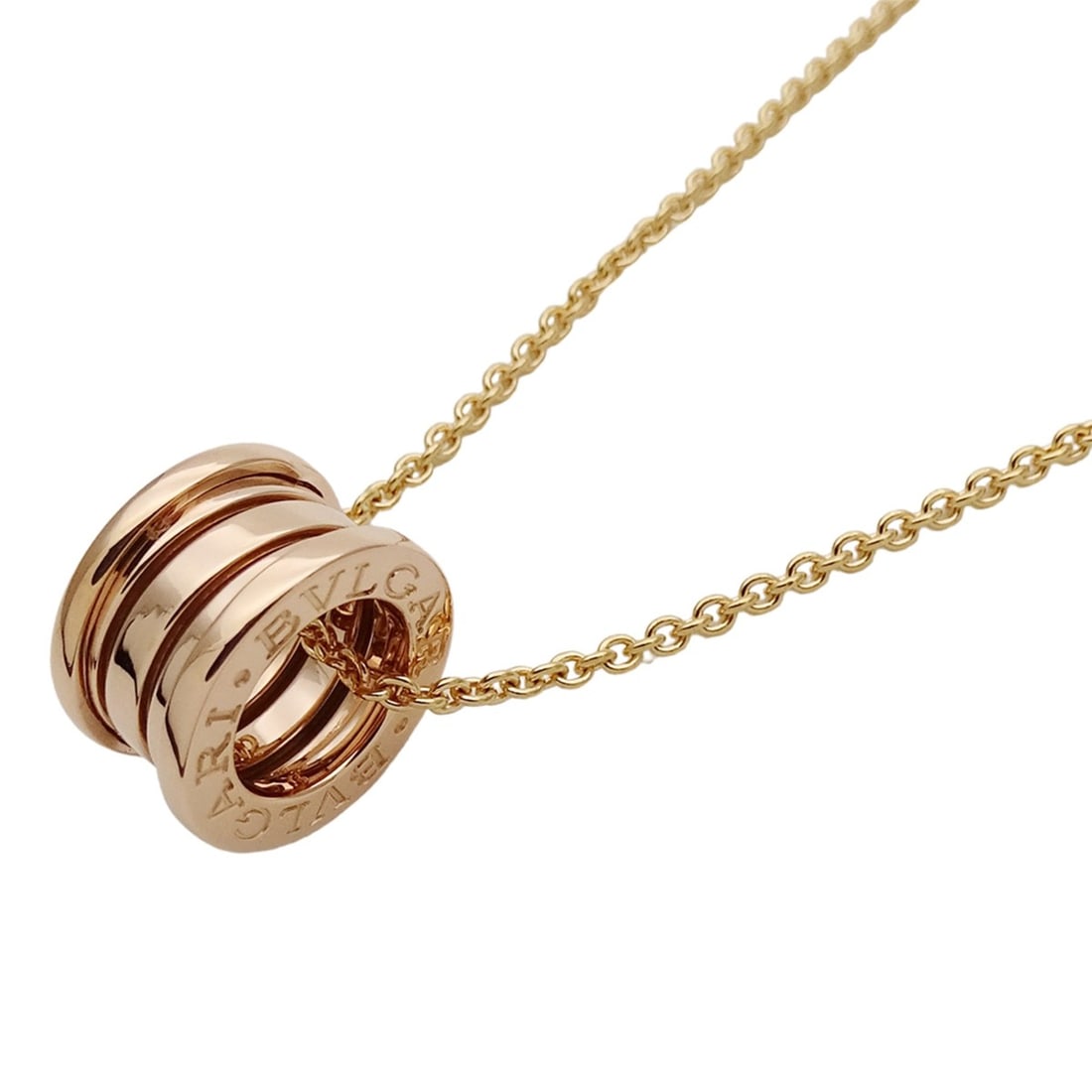 BVLGARI necklace for women and men, brand name, 750PG B-zero1, pink gold jewelry.: --- Catalog ---Category: SizePendant Size: 14.6mm x 8.8mm / 0.57'' x 0.34''Neck Circumference: 38.5 cm - 46 cm / 15.15'' - 18.11''Category: DesignColor: Pink goldGender: Men,WomenMaterial: Pink gold (