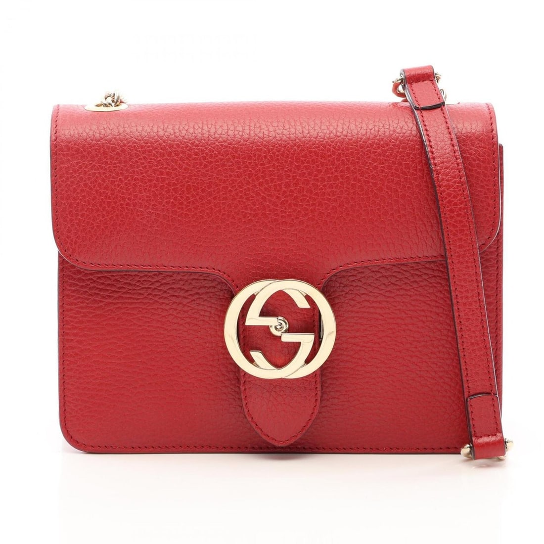 Gucci Interlocking G Shoulder Bag Handbag Leather Women's Red 510304: --- Catalog ---Category: SizeSize (HxWxD): 15.5cm x 20cm x 3cm / 6.1'' x 7.87'' x 1.18''Category: DesignType: Shoulder bagColor: Red colorGender: WomenMaterial: Leather Category: GeneralBrand: Gucci--