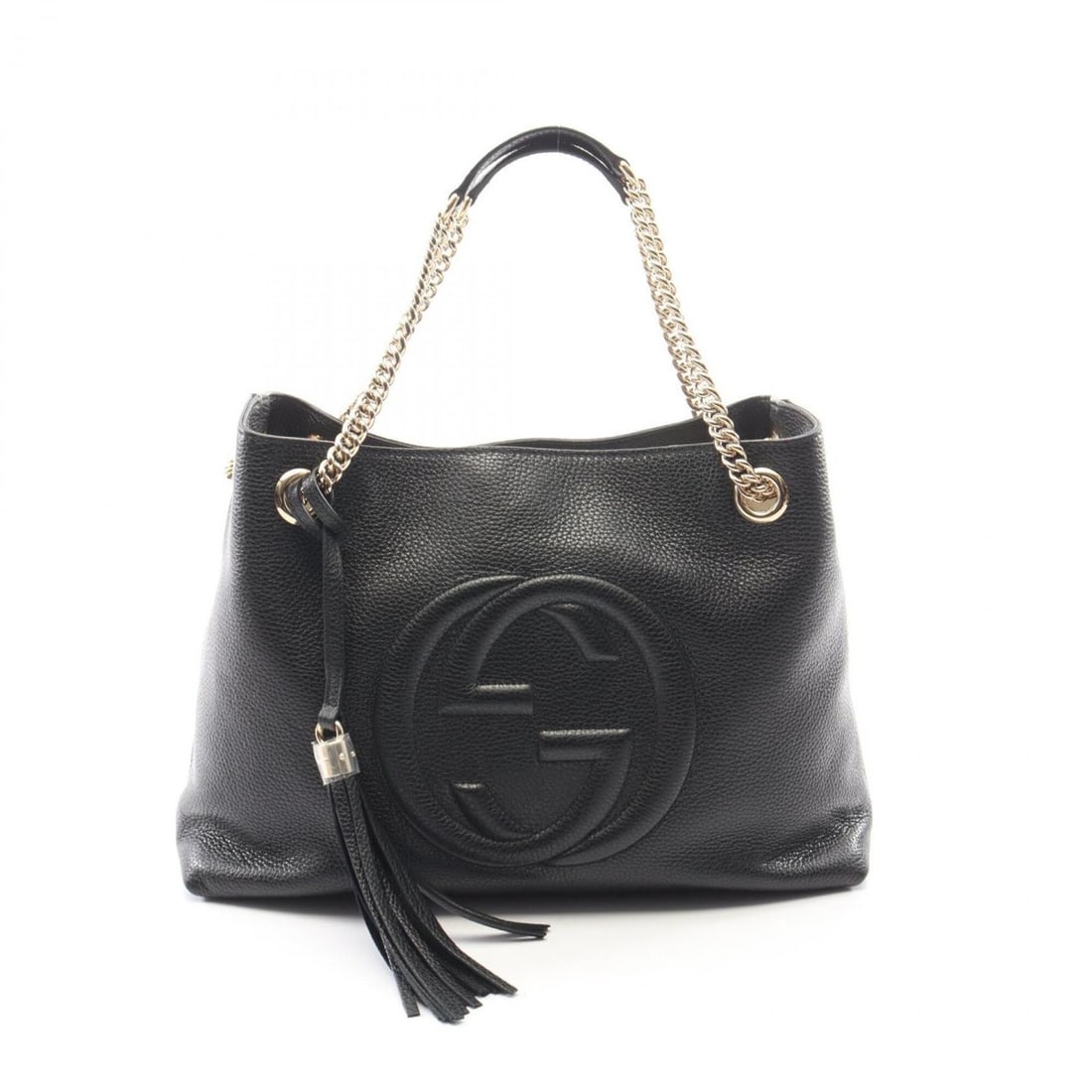 Gucci Soho Interlocking G Shoulder Bag Handbag Leather Women's Black 536196: --- Catalog ---Category: SizeSize (HxWxD): 27cm x 37cm x 14cm / 10.62'' x 14.56'' x 5.51''Category: DesignType: Shoulder bagColor: BlackGender: WomenMaterial: Leather Category: GeneralBrand: Gucci--- 