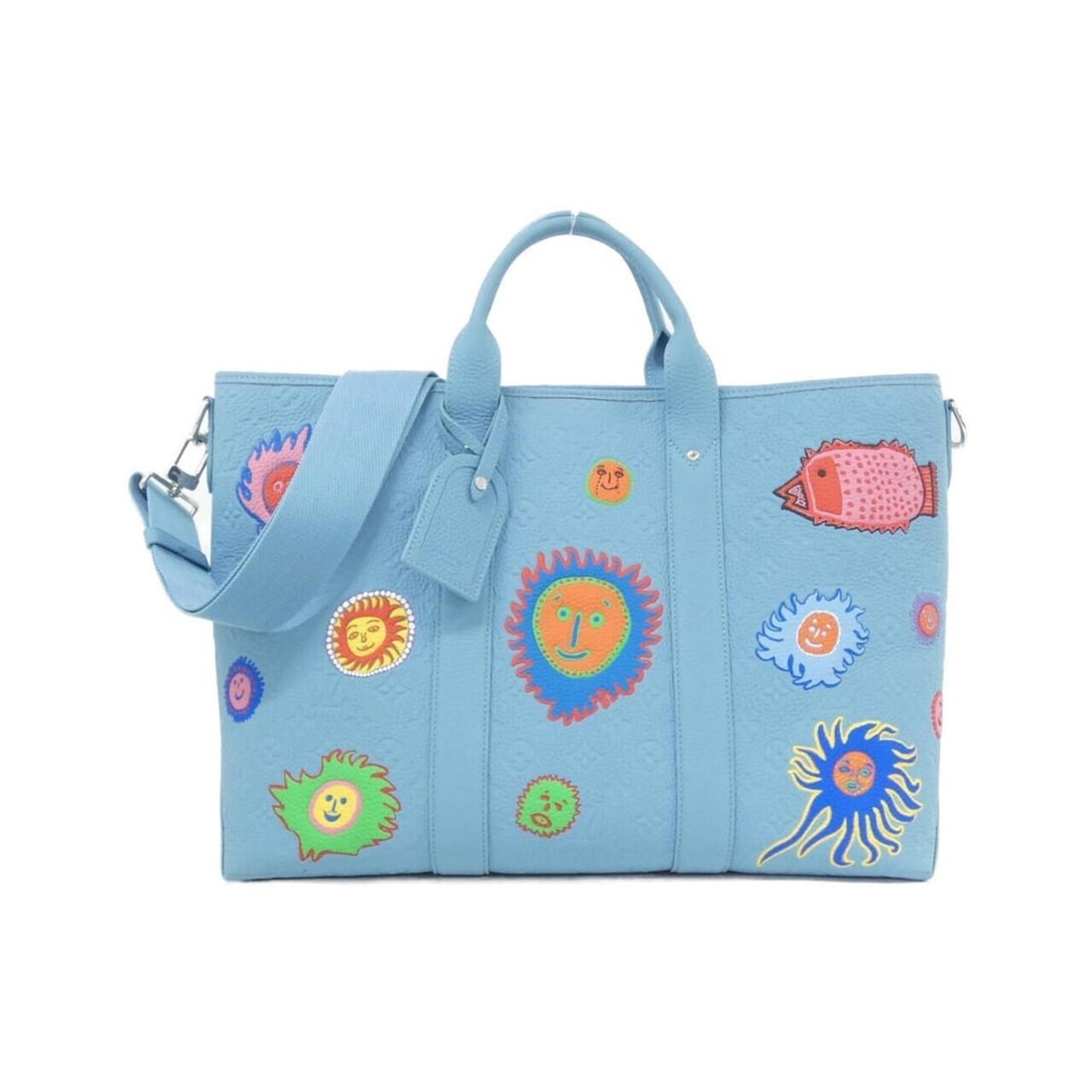 Louis Vuitton Taurillon Monogram (LV X YK) Weekend Tote M21717 Handbag: --- Catalog ---Category: SizeWeight: 1.6kg / 3.52lb.Size (HxWxD): 34cm x 48cm x 17cm / 13.38'' x 18.89'' x 6.69''Strap Length: 140cm / 55.11''Handle Length: 30cm / 11.81''Category: DesignType: Handbag