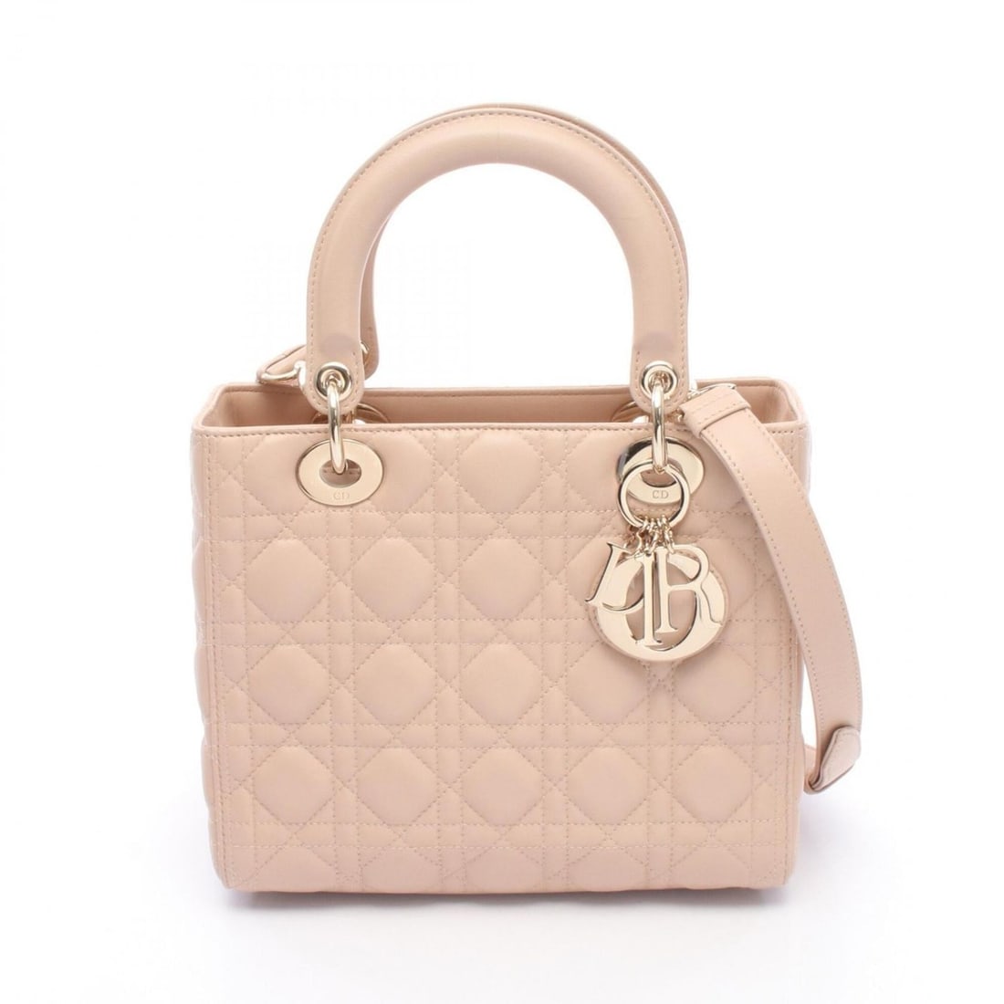 Christian Dior Dior LADY DIOR Cannage 2-Way Handbag, Leather, Women's, Pink: --- Catalog ---Category: SizeSize (HxWxD): 20cm x 24cm x 11cm / 7.87'' x 9.44'' x 4.33''Category: DesignType: HandbagColor: PinkGender: WomenMaterial: Leather Category: GeneralBrand: Christian Dior---