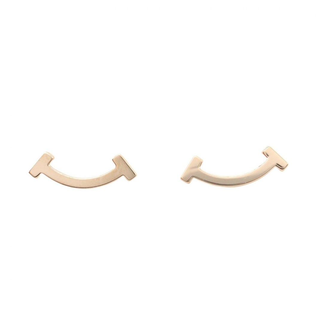 Tiffany & Co. T Smile Mini Earrings, 18K Pink Gold (PG), Women's Gold-Tone Earrings: --- Catalog ---Category: DesignType: Stud earringsColor: GoldGender: WomenMaterial: Pink gold (18K)Category: GeneralBrand: Tiffany--- Item List ---Section: ConditionRanking: Rank SA Used - Hardly any 