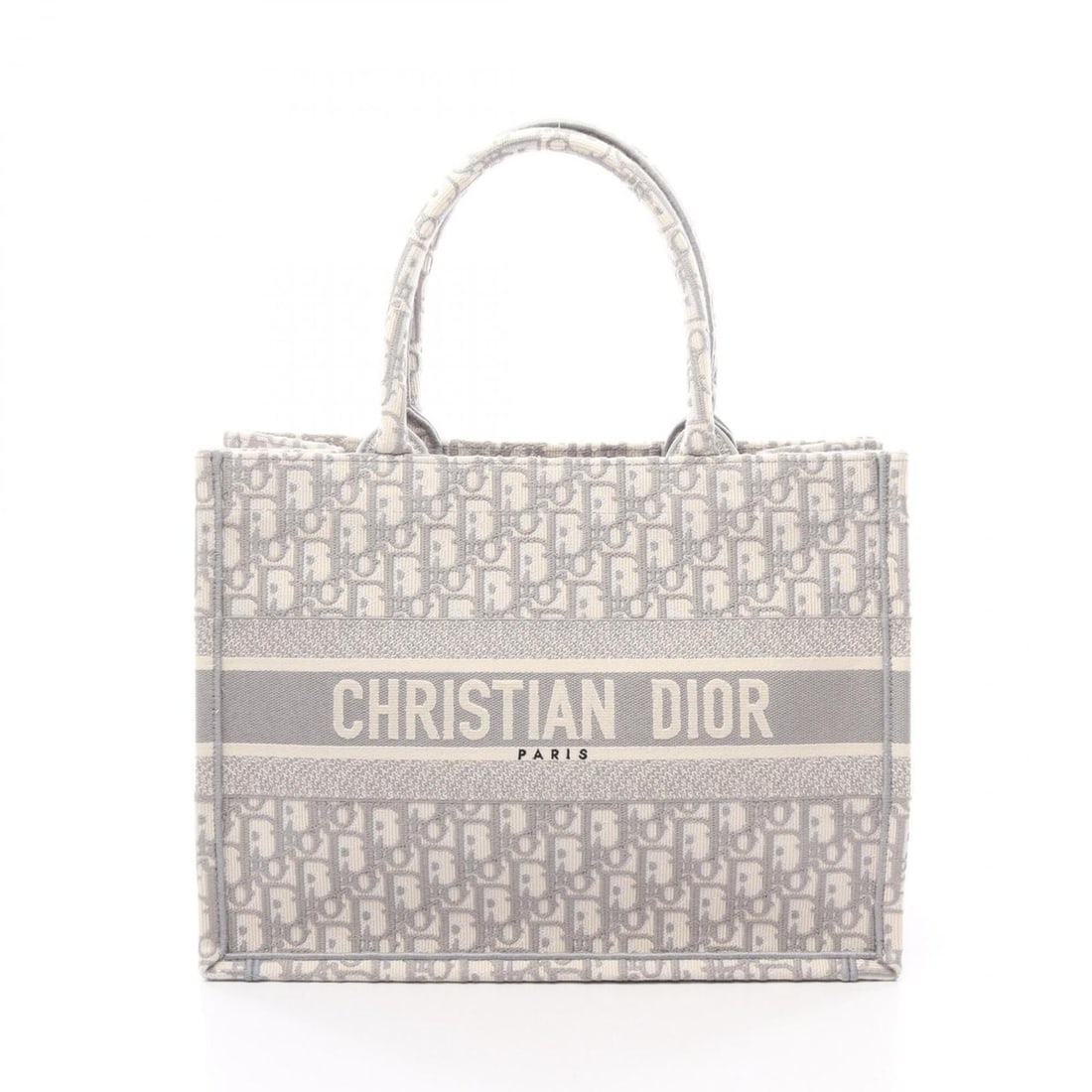 Christian Dior Dior Book Tote Medium Oblique Embroidery Bag Handbag Canvas Women's Navy (1 of 6)