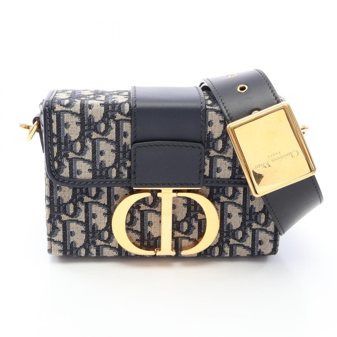 Christian Dior Dior 30 Montaigne Oblique Jacquard Shoulder Bag/Handbag, Canvas and Leather, Women's,: --- Catalog ---Category: SizeSize (HxWxD): 12cm x 17.5cm x 5cm / 4.72'' x 6.88'' x 1.96''Category: DesignType: Handbag, Shoulder bagColor: NavyGender: WomenMaterial: Canvas , Leather Category: General
