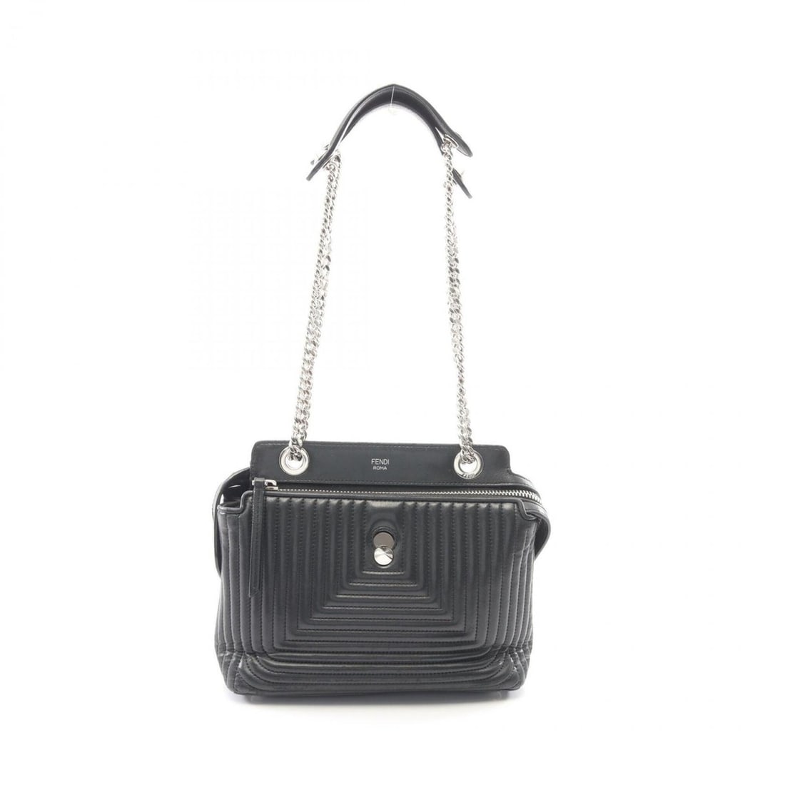 Fendi DOT COM Click Shoulder Bag/Handbag, Leather, Women's, Black, 8BN299: --- Catalog ---Category: SizeSize (HxWxD): 16cm x 23cm x 11cm / 6.29'' x 9.05'' x 4.33''Category: DesignType: Handbag, Shoulder bagColor: BlackGender: WomenMaterial: Leather Category: GeneralMPN: 8BN2