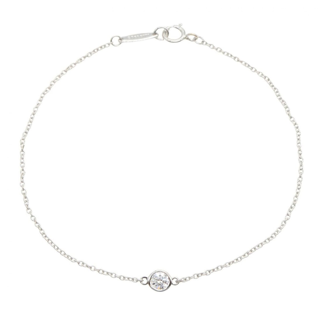 Tiffany & Co. By the Yard Bracelet, Platinum 950, Diamond, Women's, Silver/Clear Tone: --- Catalog ---Category: SizeLength: 17cm / 6.69''Category: DesignType: Charm braceletColor: Clear, SilverStone: DiamondGender: WomenMaterial: Platinum 950Category: GeneralBrand: Tiffany--- Item List 