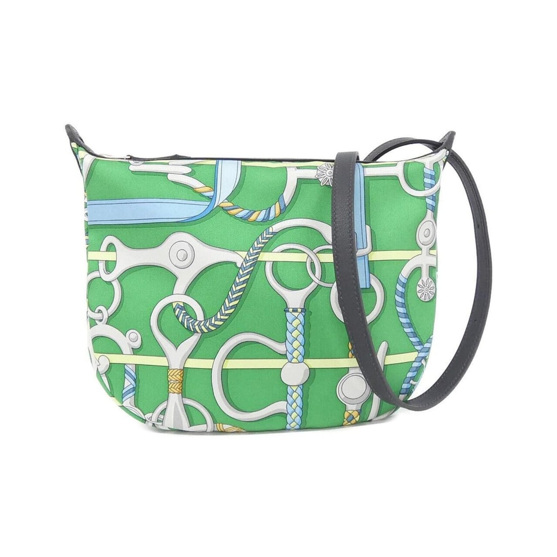 Hermes Panoplie Equestre Sursoy To Go 085183CK Handbag Pouch: --- Catalog ---Category: SizeSize (HxWxD): 17cm x 22.5cm x 3cm / 6.69'' x 8.85'' x 1.18''Category: DesignType: Handbag, PouchColor: Celeste, VertGender: WomenMaterial: Silk , Swift leather Category: G