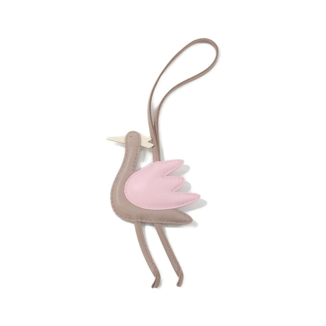 Hermes CRANE 1075518 Accessory Bag Charm: --- Catalog ---Category: SizeChain Length: 370.00mm / 14.57''Size (HxWxD): 150.00mm x 80.00mm / 5.91'' x 3.15''Category: DesignType: Handbag charmColor: Rose sakuraGender: Women,MenMaterial: Agneau Mi