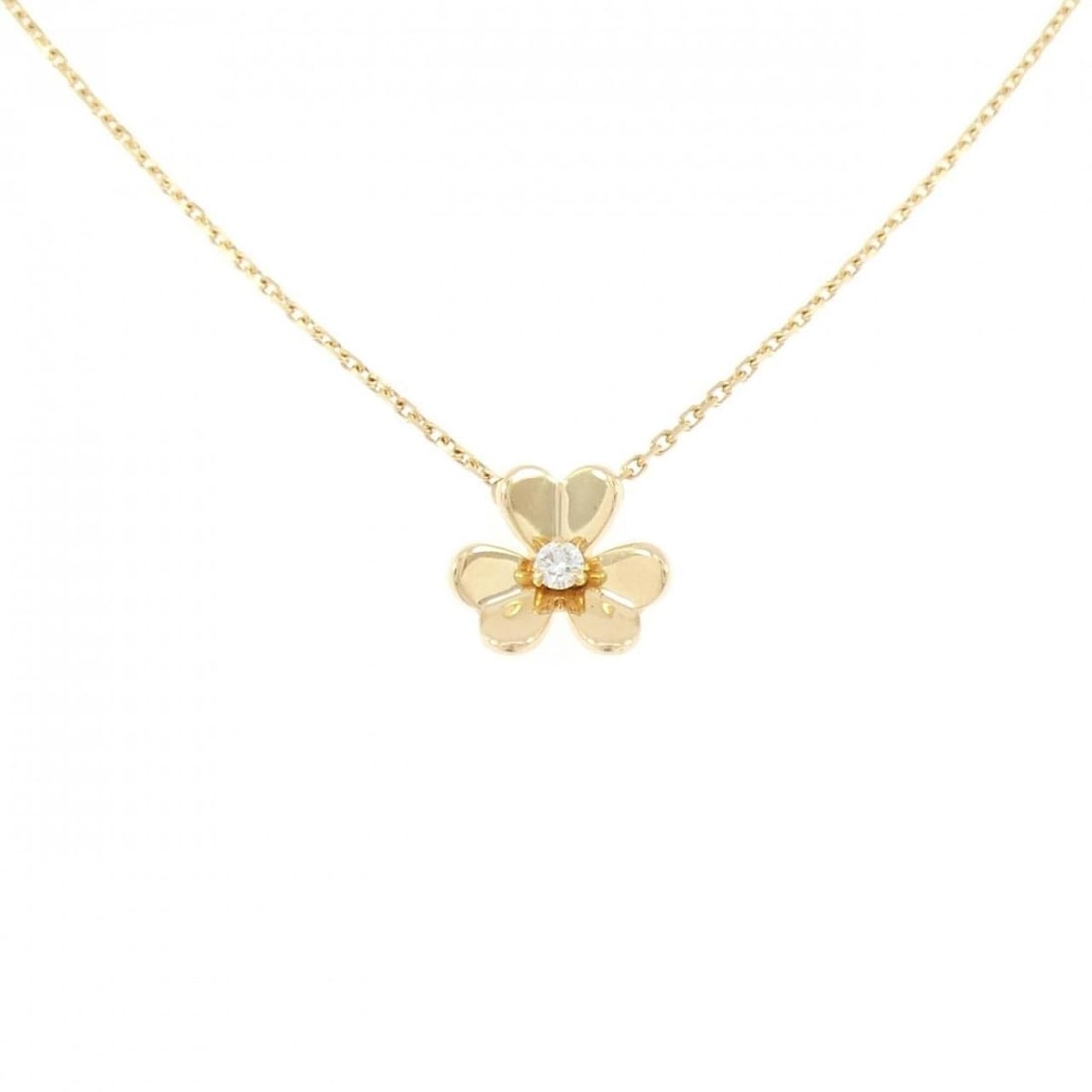 Van Cleef & Arpels Frivole Mini Necklace: --- Catalog ---Category: SizePendant Size: 10mm x 11.1mm / 0.39'' x 0.43''Neck Circumference: 38 cm - 40 cm / 14.96'' - 15.74''Category: DesignColor: Yellow goldStone: DiamondGender: WomenMaterial: Ye