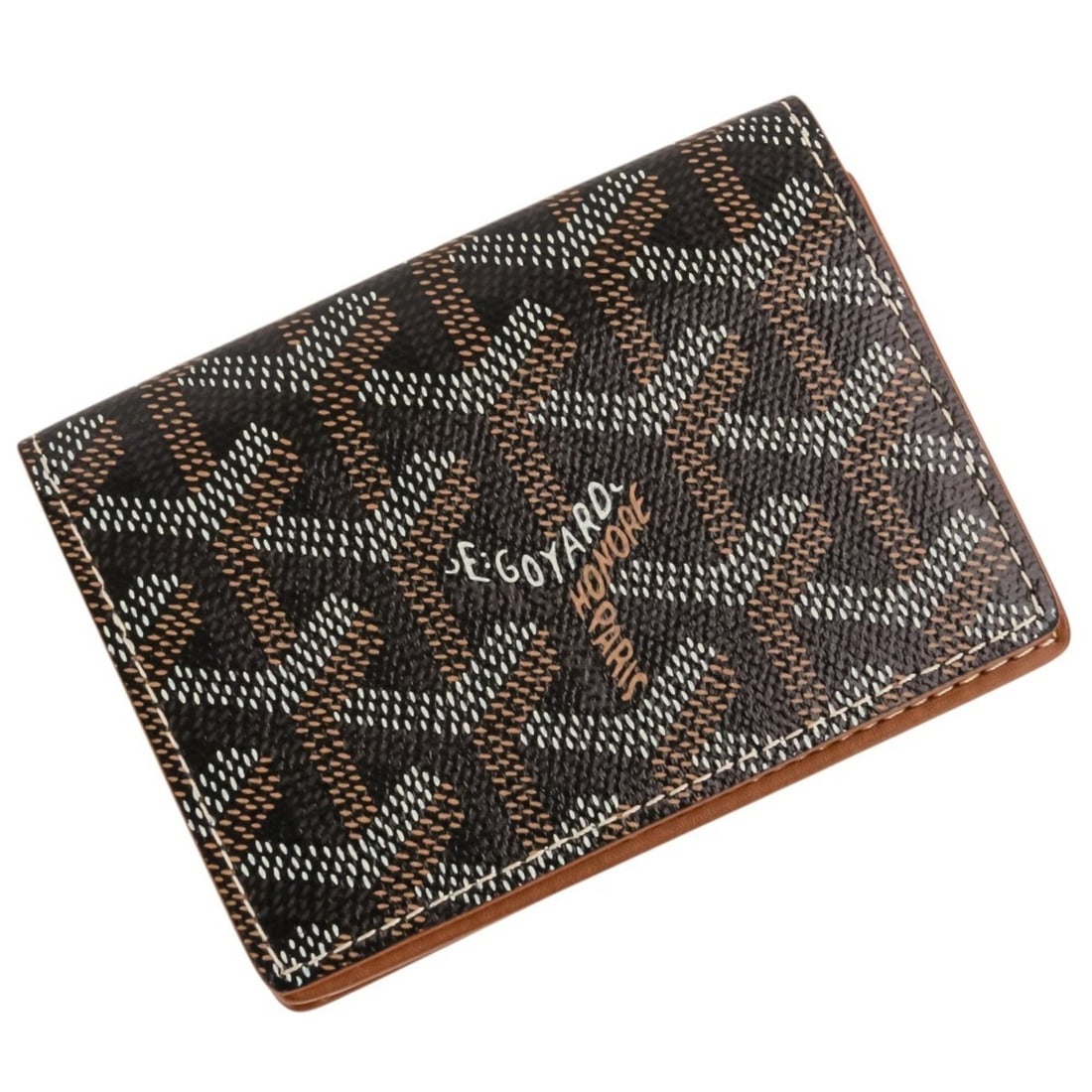 GOYARD MALESHERBES Leather Bi-fold Business Card Holder/Card Case, Brown, for Men and Women: --- Catalog ---Category: DesignType: Business card caseColor: BrownGender: Men,WomenMaterial: Leather Category: GeneralBrand: GoyardCategory: Physical PropertiesSize (HxWxD): 7cm x 10.2cm x 1.5cm / 2.