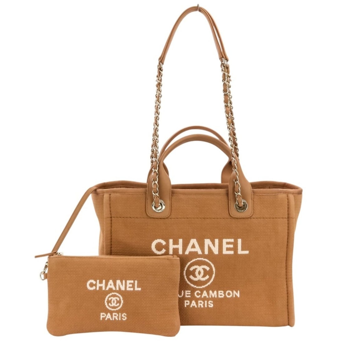 CHANEL Deauville MM Tote Bag, Chain Shoulder Handbag with Pouch, A67001 Pink Beige, Women's: --- Catalog ---Category: SizeSize (HxWxD): 23cm x 32cm x 14cm / 9.05'' x 12.59'' x 5.51''Category: DesignType: Handbag, Pouch, Shoulder bag, Tote bagColor: Pink beigeGender: WomenMaterial: Fabric Cate