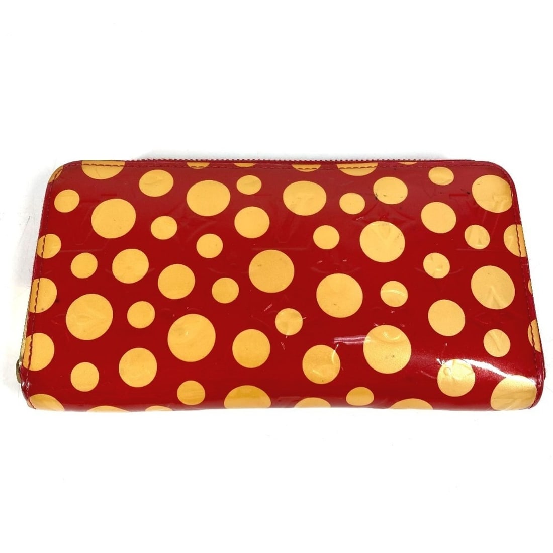 LOUIS VUITTON M91572 Vernis Dot Infinity Zippy Wallet Yayoi Kusama Collaboration Long Patent Leather: --- Catalog ---Category: SizeSize (HxWxD): 10cm x 19.5cm / 3.93'' x 7.67''Category: DesignType: Long wallet (bi-fold)Color: Red color, WhiteGender: WomenMaterial: Patent leather Category: GeneralBrand