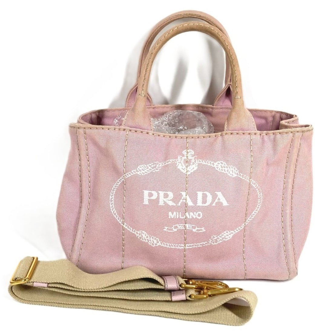 PRADA Canapa Logo Mini Tote Bag, 2-way bag, shoulder handbag, canvas, men's and women's, pink.: --- Catalog ---Category: SizeSize (HxWxD): 18cm x 27cm x 14.5cm / 7.08'' x 10.62'' x 5.7''Category: DesignType: Handbag, Shoulder bag, Tote bagColor: PinkGender: Men,WomenMaterial: Canvas Category: Ge