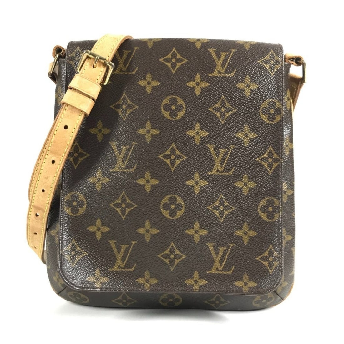 LOUIS VUITTON M51258 Monogram Musette Salsa Short Bag, Shoulder Flap Pouch, Brown (Men's/Women's): --- Catalog ---Category: SizeSize (HxWxD): 24cm x 22cm / 9.44'' x 8.66''Category: DesignType: Pochette, Shoulder bagColor: BrownGender: Men,Women,UnisexMaterial: Monogram Category: GeneralLine: Monogr