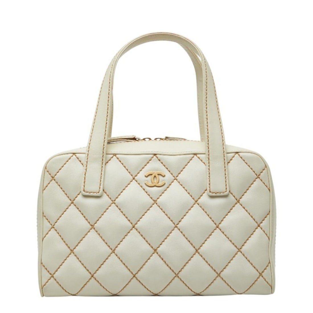 Chanel Wild Stitch Coco Mark Handbag, White Leather, Women's CHANEL: --- Catalog ---Category: SizeSize (HxWxD): 18.5cm x 29cm x 11cm / 7.28'' x 11.41'' x 4.33''Category: DesignType: Handbag, PouchColor: WhiteGender: WomenMaterial: Leather Category: GeneralBrand: Chanel