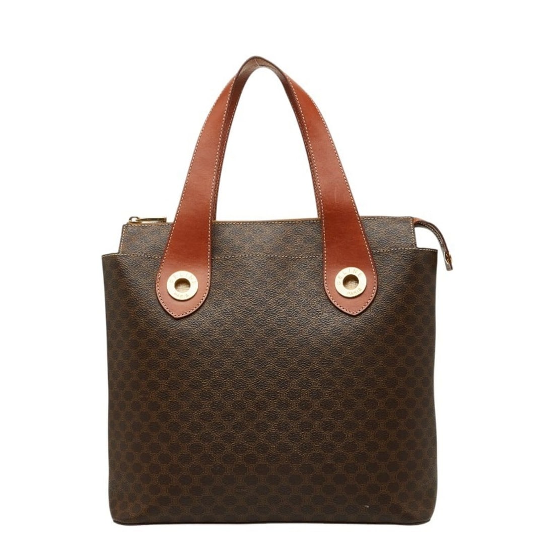 Celine Macadam Logo Handbag, Brown Leather with Gold Hardware, Women's.: --- Catalog ---Category: SizeSize (HxWxD): 28.5cm x 30cm x 12cm / 11.22'' x 11.81'' x 4.72''Category: DesignType: HandbagColor: BrownGender: WomenMaterial: PVC , Leather Hardware Color: GoldCategory: 
