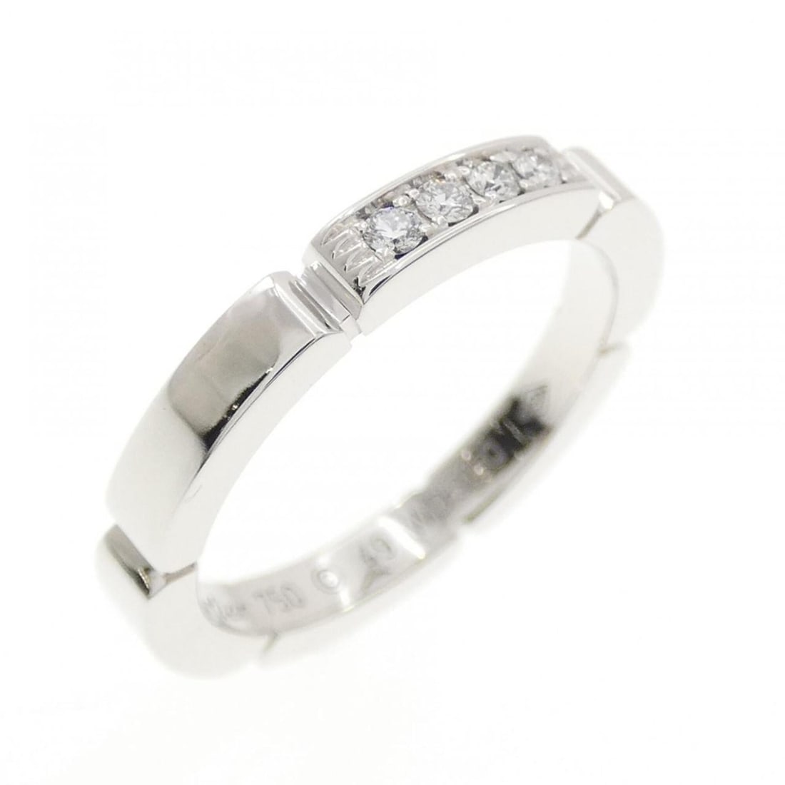 Cartier Maillon Panthère 4P Ring: --- Catalog ---Category: SizeWidth: 2.5mm / 0.1''Weight: 3.9g / 0.13oz.JP Size: 9US Size: 5Category: DesignType: Band ringStone: DiamondGender: WomenMaterial: White gold (18K)Category: GeneralBrand: C