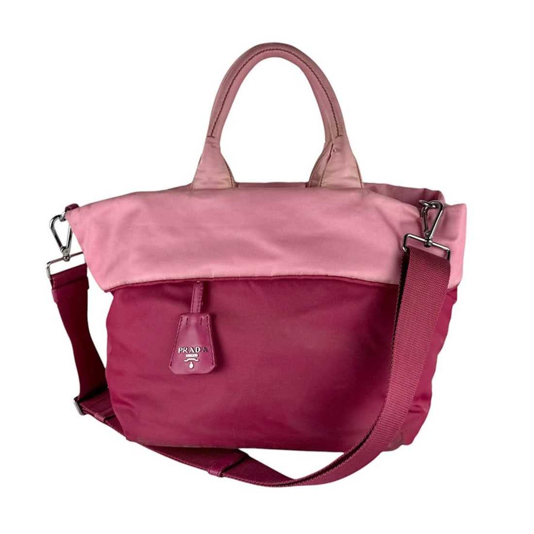 Prada PRADA handbag/shoulder bag, nylon, pink, women's, BN1959 z10143 (1 of 12)