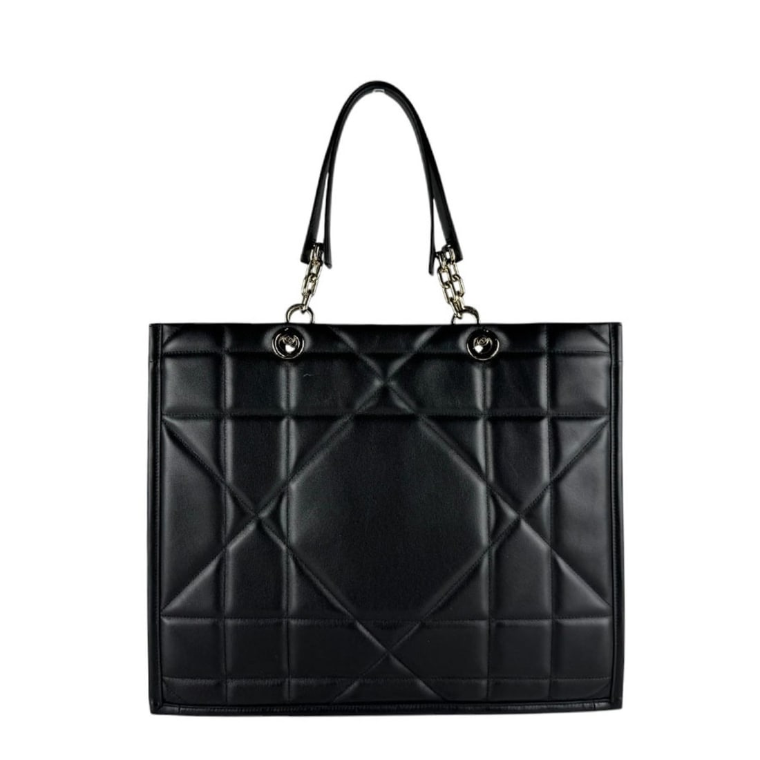 Christian Dior ESSENTIAL Large Tote Bag, Leather, Black & Gold, Women's, z10201: --- Catalog ---Category: SizeSize (HxWxD): 35cm x 42cm x 7cm / 13.77'' x 16.53'' x 2.75''Category: DesignType: Handbag, Tote bagColor: BlackGender: WomenMaterial: Leather Category: GeneralBrand: Chris