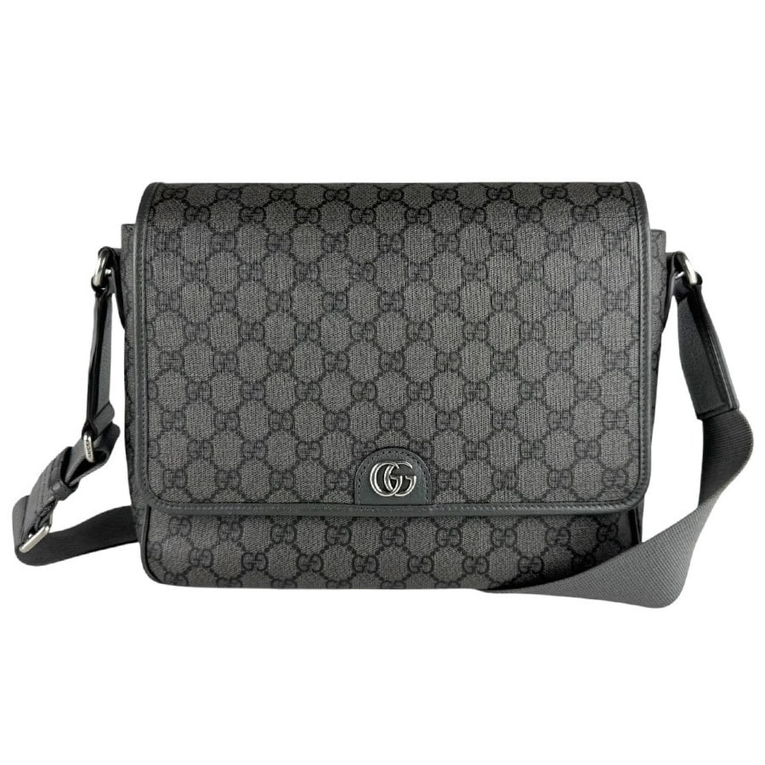 Gucci GUCCI Shoulder Bag GG Supreme Canvas Gray Men's 761741 z10123 (1 of 12)