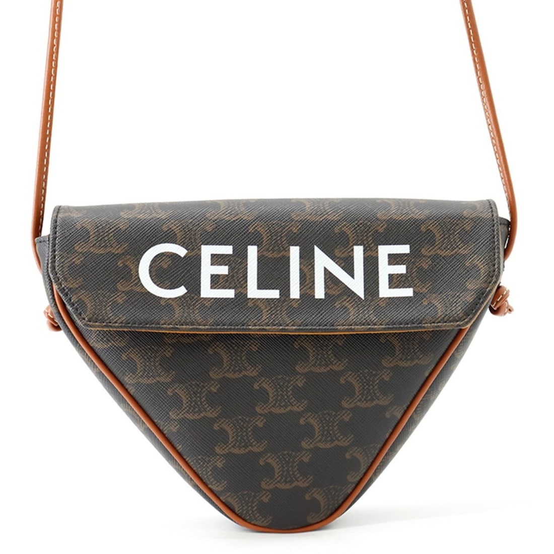 Celine Triomphe Triangle Bag Leather Shoulder 195902 CELINE Brown Handbag: --- Catalog ---Category: SizeSize (HxWxD): 15cm x 19.5cm x 3.5cm / 5.9'' x 7.67'' x 1.37''Category: DesignType: Handbag, Shoulder bagColor: BrownGender: WomenMaterial: PVC , Leather Category: GeneralB