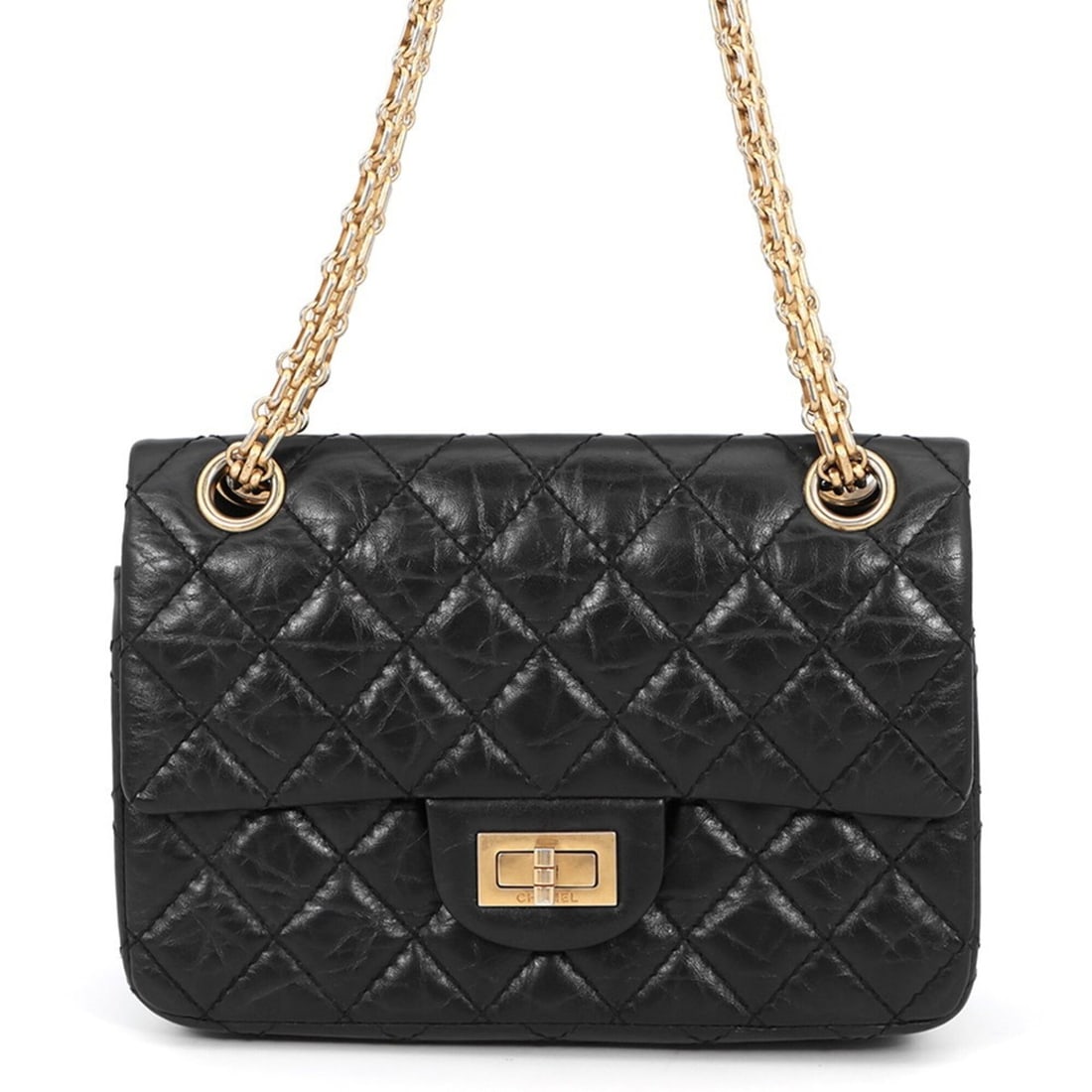 Chanel Chain Shoulder Bag Matelassé 2.55 Mini Aged Calf Leather AS0874 CHANEL Black Handbag Women's: --- Catalog ---Category: SizeSize (HxWxD): 13cm x 20cm x 7.5cm / 5.11'' x 7.87'' x 2.95''Category: DesignType: Handbag, Shoulder bagColor: BlackGender: WomenMaterial: Leather Hardware Color: GoldCateg