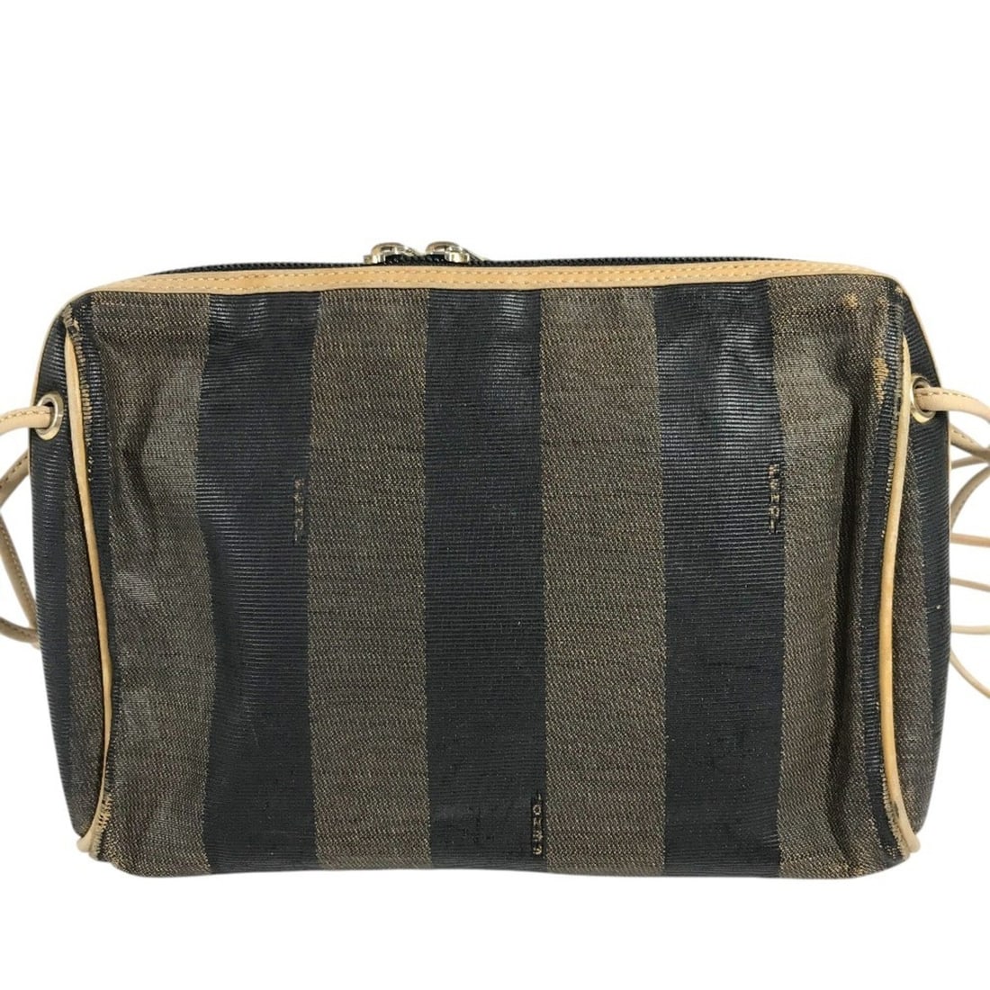 FENDI Pequin Logo Shoulder Bag, Relaxing Mini, Leather & Canvas, Brown (Men's Women's): --- Catalog ---Category: SizeSize (HxWxD): 16cm x 20cm x 6.5cm / 6.29'' x 7.87'' x 2.55''Category: DesignType: Shoulder bagColor: Brown, KhakiStyle: CasualGender: Men,Women,UnisexClosure: ZipperMateri