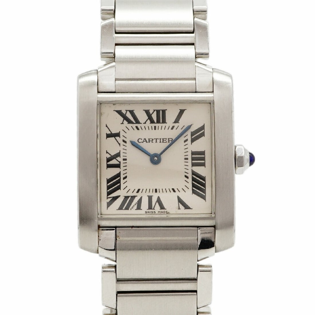 Cartier Tank Française MM W51003Q3 Ivory Dial Watch (Men's & Women's): --- Catalog ---Category: SizeWrist Size: 16.5cm / 6.49''Case Diameter: 25.1mm / 0.99''Category: DesignType: WristwatchGender: Men,WomenColor (Dial): IvoryMaterial (Band): Stainless steelCategory: Gene