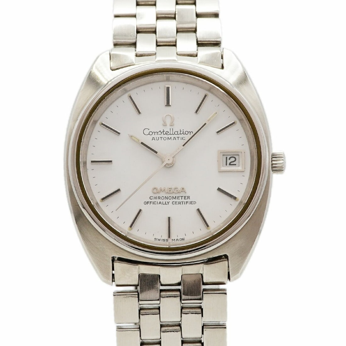 Omega Constellation 168.0056 White Dial Men's Watch: --- Catalog ---Category: SizeWrist Size: 18.5cm / 7.28''Case Diameter: 34.7mm / 1.37''Category: DesignType: WristwatchGender: MenColor (Dial): WhiteMaterial (Band): Stainless steelCategory: GeneralMPN