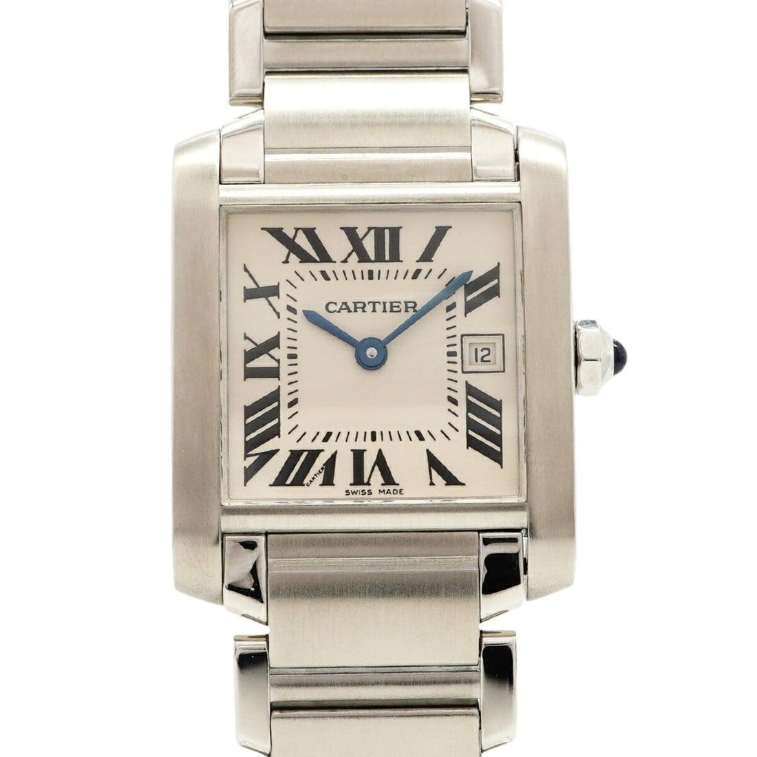 Cartier Tank Française MM W51011Q3 Ivory Dial Watch (Men's & Women's): --- Catalog ---Category: SizeWrist Size: 14.5cm / 5.7''Case Diameter: 25mm / 0.98''Category: DesignType: WristwatchGender: Men,WomenColor (Dial): IvoryMaterial (Band): Stainless steelCategory: General