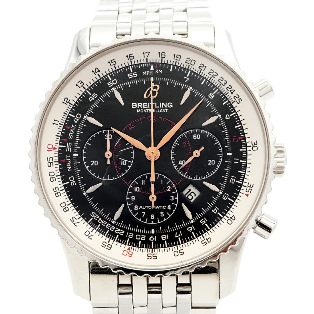 Breitling Montbrillant 38 A41370 Black Dial Men's Watch: --- Catalog ---Category: SizeWrist Size: 15.5cm / 6.1''Case Diameter: 38mm / 1.5''Category: DesignType: WristwatchGender: MenColor (Dial): BlackMaterial (Band): Stainless steelCategory: GeneralMPN: A4