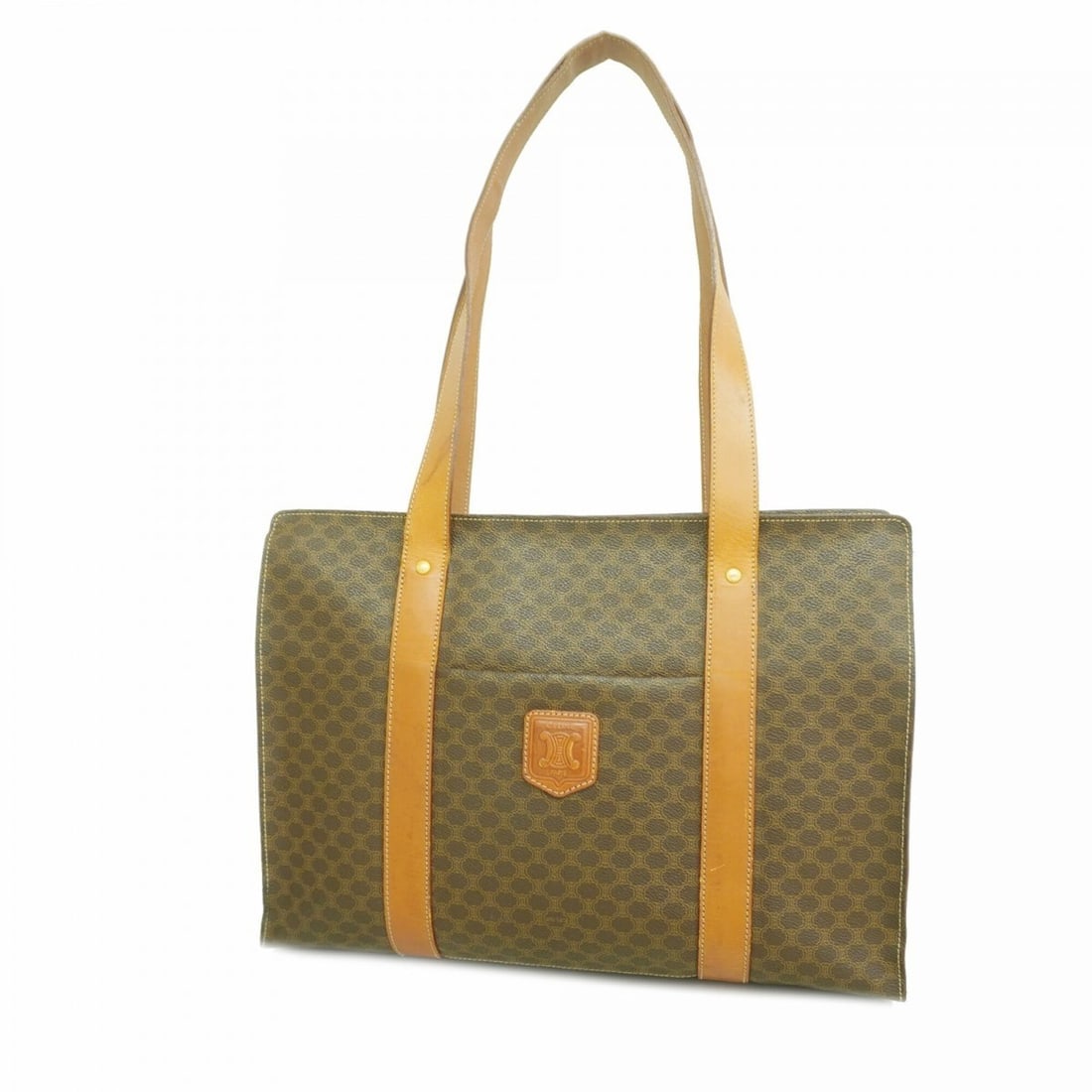 Celine Macadam Tote Bag, Brown, Women's: --- Catalog ---Category: SizeSize (HxWxD): 29cm x 40cm x 13cm / 11.41'' x 15.74'' x 5.11''Category: DesignType: Tote bagColor: BrownGender: WomenMaterial: PVC Hardware Color: GoldCategory: GeneralBran