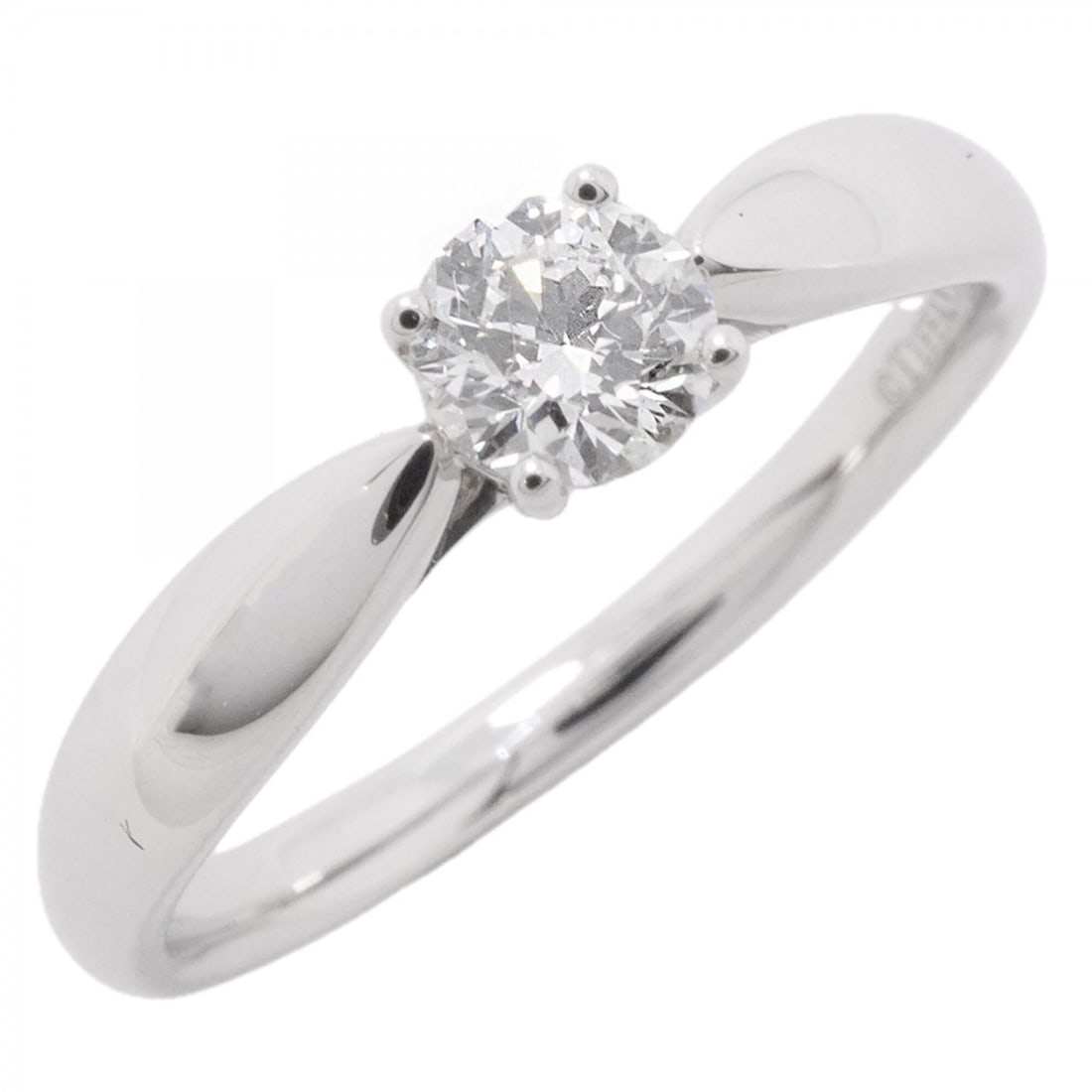 Tiffany & Co. Harmony Ring, 1PD (One Diamond), Pt950 Platinum, 0.24ct Diamond, Size 7.5, Women's: --- Catalog ---Category: SizeJP Size: 7.5US Size: 4Category: DesignType: Band ringStone: DiamondGender: WomenMaterial: Platinum 950Category: GeneralBrand: Tiffany--- Item List ---Section: ConditionRan