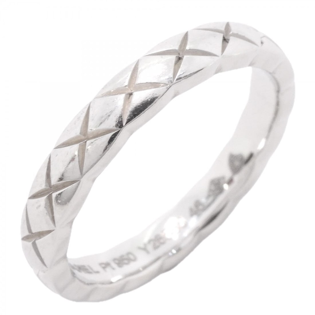Chanel Coco Crush Ring, Pt950 Platinum, Size 46, Women's: --- Catalog ---Category: SizeUS Size: 3.5Brand Size: 46Category: DesignType: Band ringGender: WomenMaterial: Platinum 950Category: GeneralBrand: Chanel--- Item List ---Section: ConditionRanking: Rank 