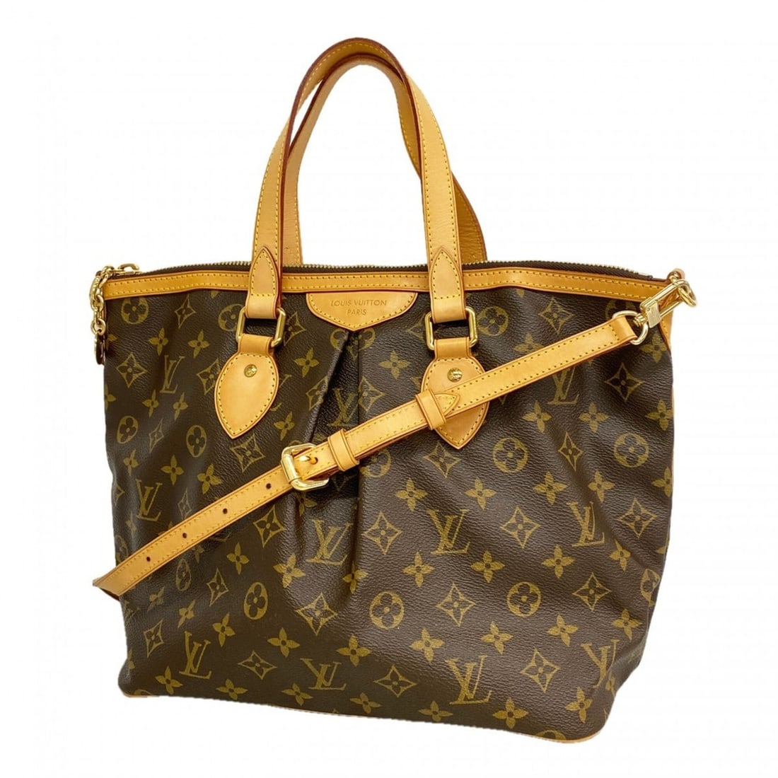 Louis Vuitton Monogram Palermo PM Handbag M40145 Brown 2-way bag for women: --- Catalog ---Category: SizeSize (HxWxD): 28cm x 28.5cm x 16cm / 11.02'' x 11.22'' x 6.29''Category: DesignType: HandbagColor: BrownGender: WomenCategory: GeneralMPN: M40145Brand: Louis Vuitton--- It