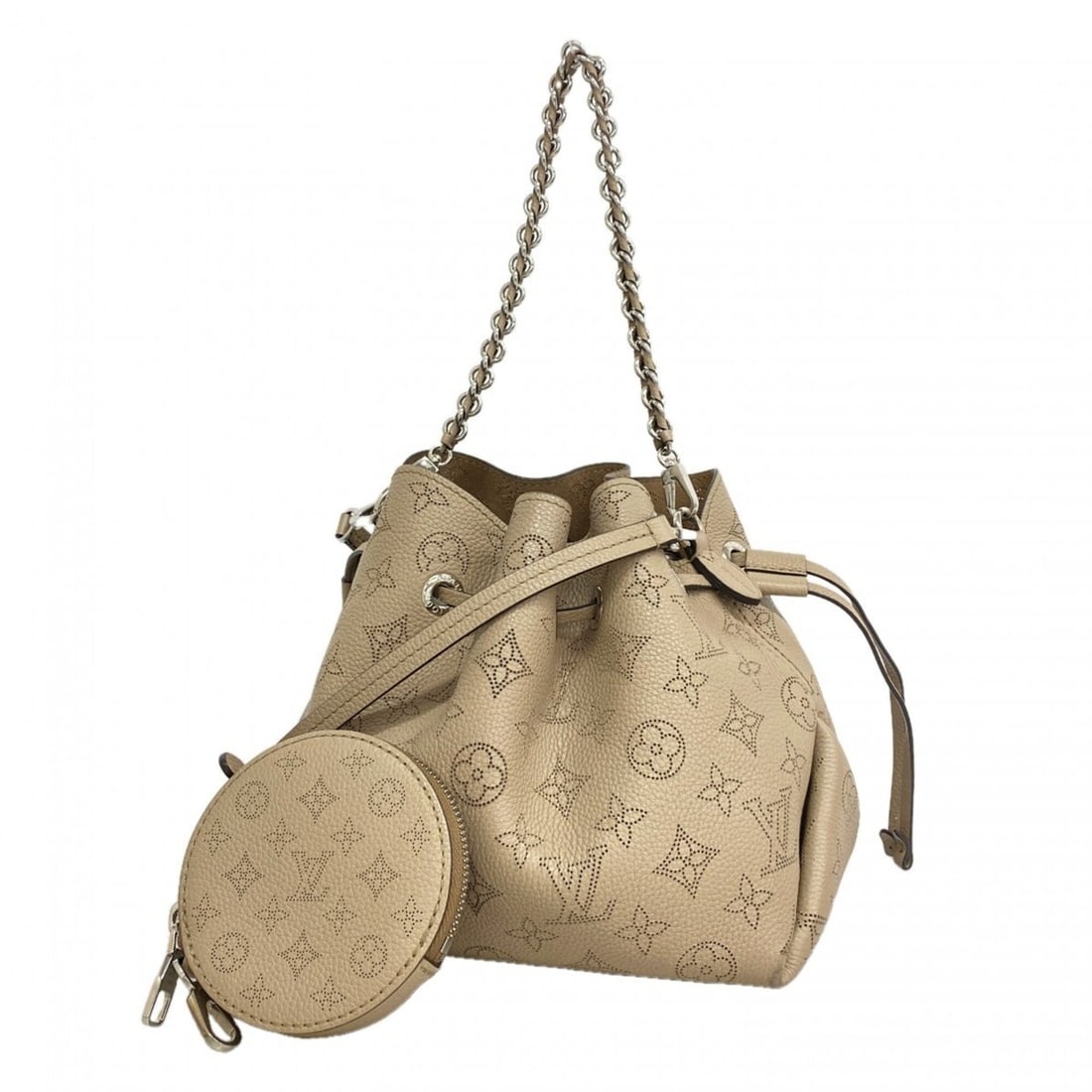 Louis Vuitton Mahina Bella M57201 Galet 2-way handbag for women: --- Catalog ---Category: SizeSize (HxWxD): 20cm x 20.5cm x 14cm / 7.87'' x 8.07'' x 5.51''Category: DesignType: HandbagColor: GalleGender: WomenCategory: GeneralMPN: M57201Brand: Louis Vuitton--- Item