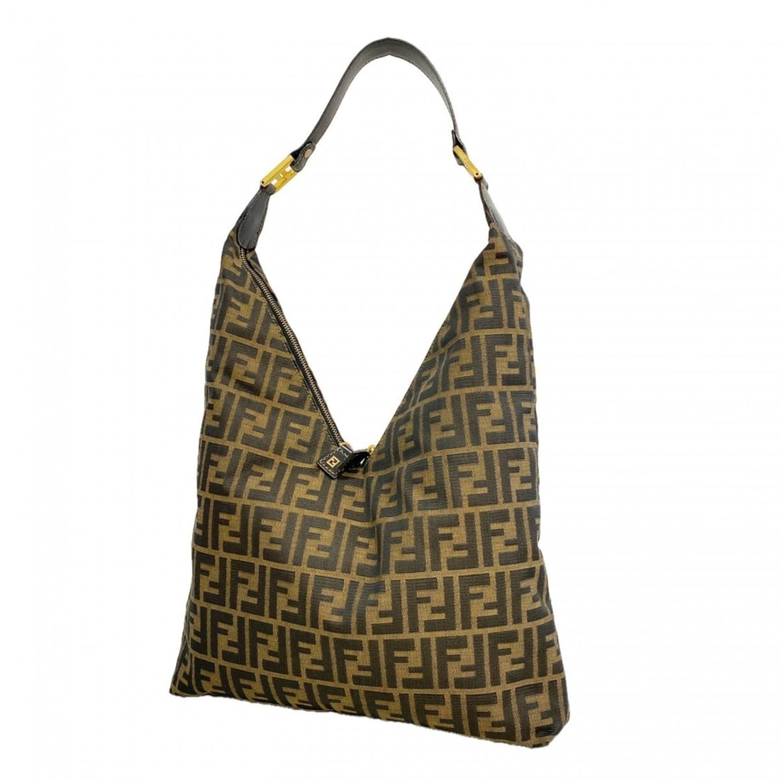 Fendi Zucca Nylon Canvas Shoulder Bag, Brown, Women's: --- Catalog ---Category: SizeSize (HxWxD): 27cm x 33cm x 6.5cm / 10.62'' x 12.99'' x 2.55''Category: DesignType: Shoulder bagColor: BrownGender: WomenMaterial: Nylon canvas Hardware Color: GoldCategor