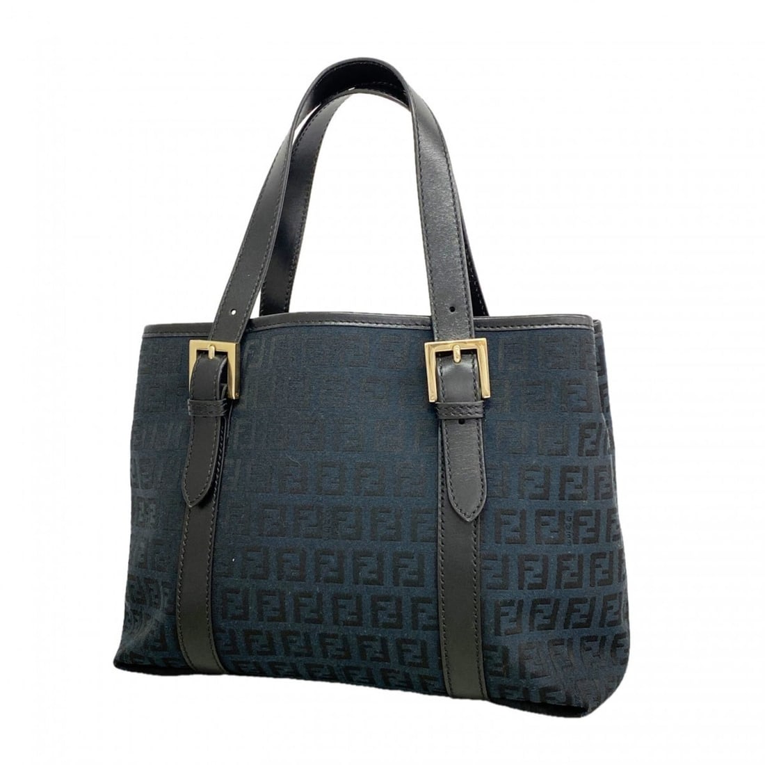 Fendi Zucchino handbag, nylon canvas, navy/black, women's.: --- Catalog ---Category: SizeSize (HxWxD): 20cm x 26cm x 9.5cm / 7.87'' x 10.23'' x 3.74''Category: DesignType: HandbagColor: Black, NavyGender: WomenMaterial: Nylon canvas Hardware Color: GoldCategor