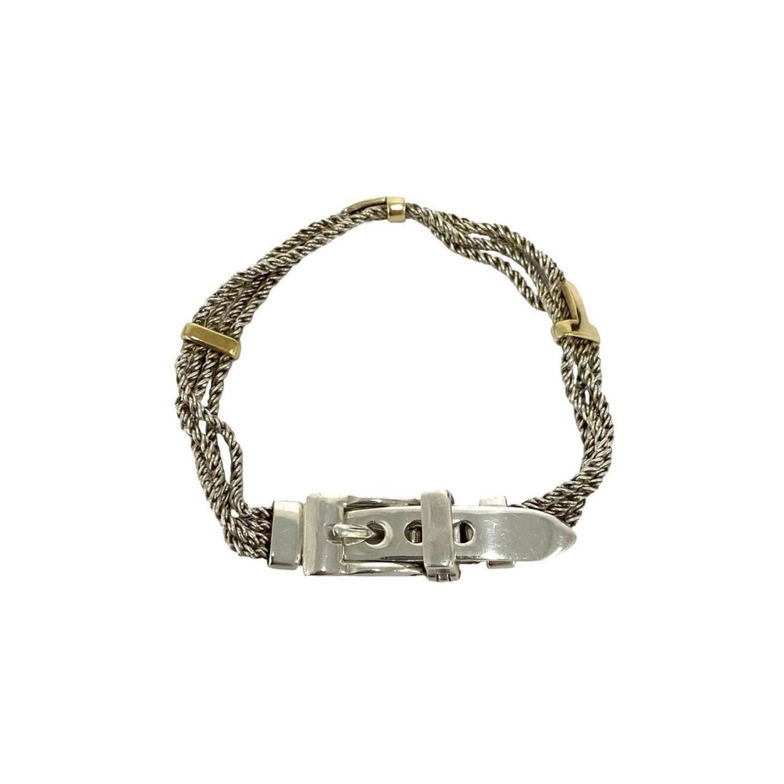 TIFFANY&Co. Tiffany Vintage T-Rope Bracelet, Sterling Silver 925, 18K Yellow Gold, Accessory, 35618: --- Catalog ---Category: SizeLength: 18cm - 19cm / 7.08'' - 7.48''Category: DesignType: Charm braceletColor: Gold, SilverGender: WomenMaterial: Silver 925, Yellow gold (18K)Category: GeneralBrand: Tif