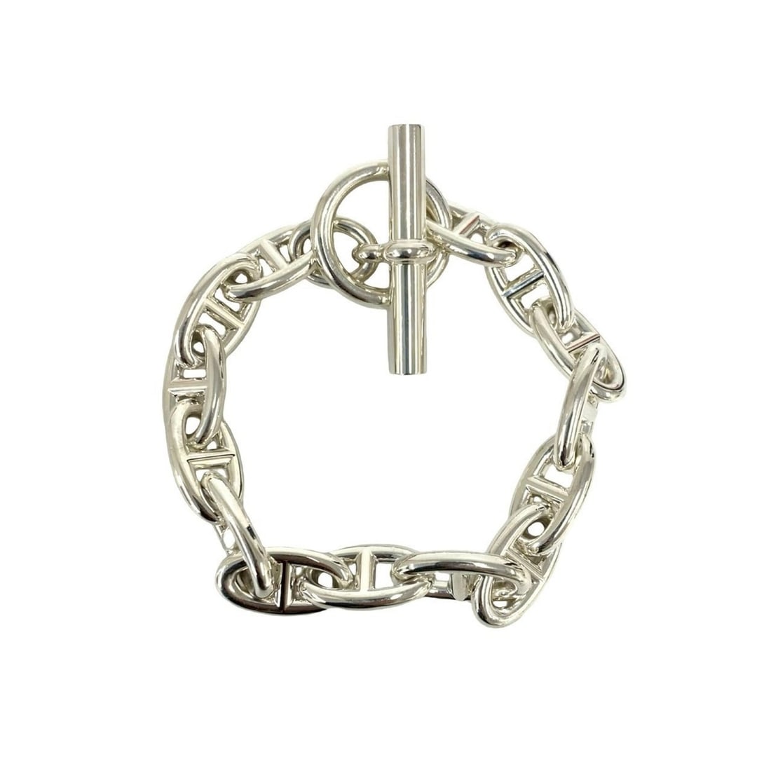 HERMES Chaine d'Ancre GM 14-link bracelet, sterling silver 925, men's accessory, silver, 42709: --- Catalog ---Category: SizeLength: 23.5cm / 9.25''Category: DesignType: Charm braceletColor: SilverGender: MenMaterial: Silver 925Category: GeneralBrand: Hermes--- Item List ---Section: ConditionRan