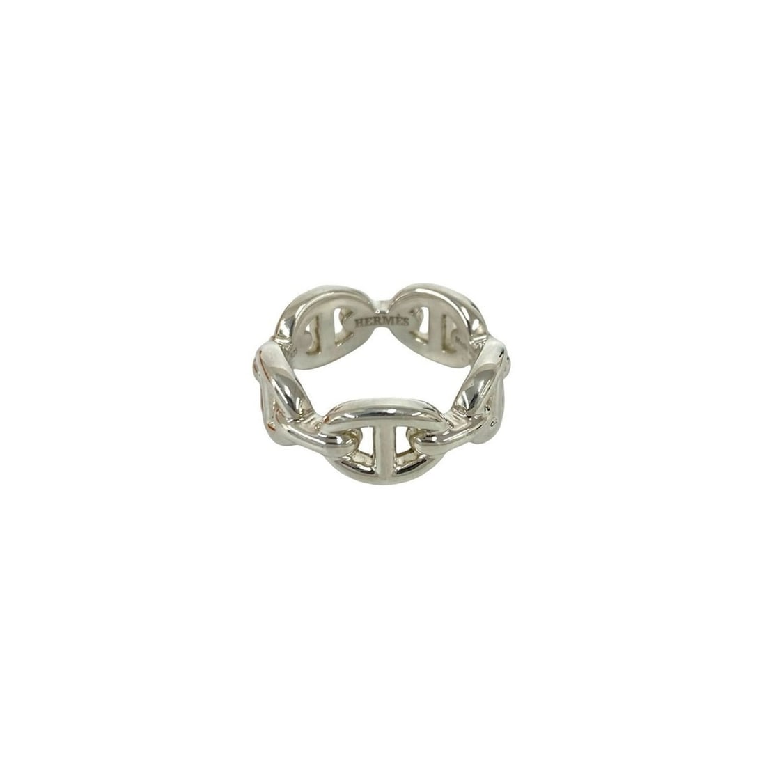 HERMES Hermes Enchainée Ring, Sterling Silver 925, Women's Accessory, Item Number 35864: --- Catalog ---Category: SizeJP Size: 6US Size: 3.5Category: DesignType: Band ringColor: SilverGender: WomenMaterial: Silver 925Category: GeneralBrand: Hermes--- Item List ---Section: ConditionRanking