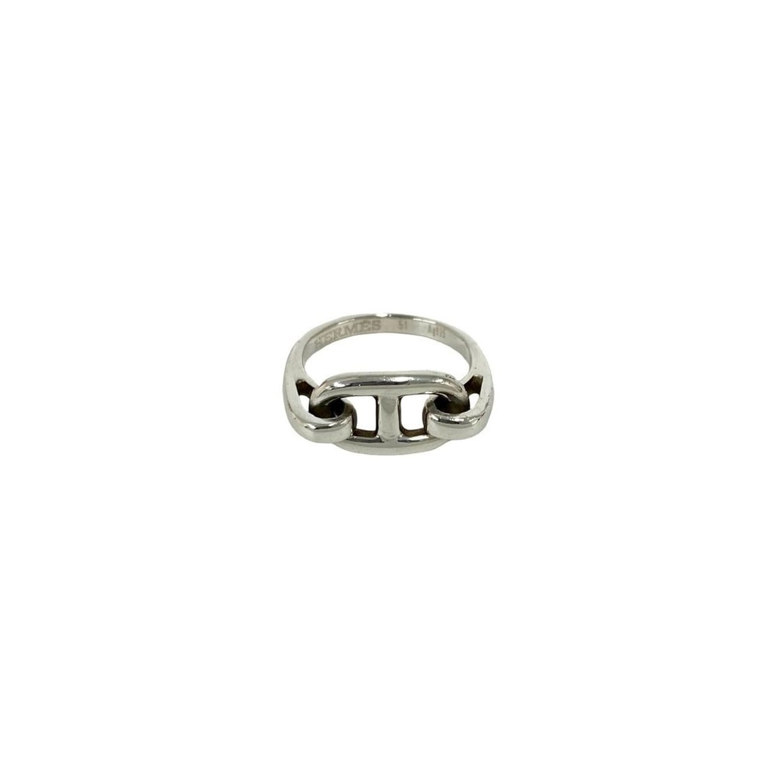 HERMES Chaine d'Ancre Ring, Sterling Silver 925, Accessory, Item No. 26956: --- Catalog ---Category: SizeJP Size: 10US Size: 5.5Category: DesignType: Band ringColor: SilverGender: WomenMaterial: Silver 925Category: GeneralBrand: Hermes--- Item List ---Section: ConditionRankin