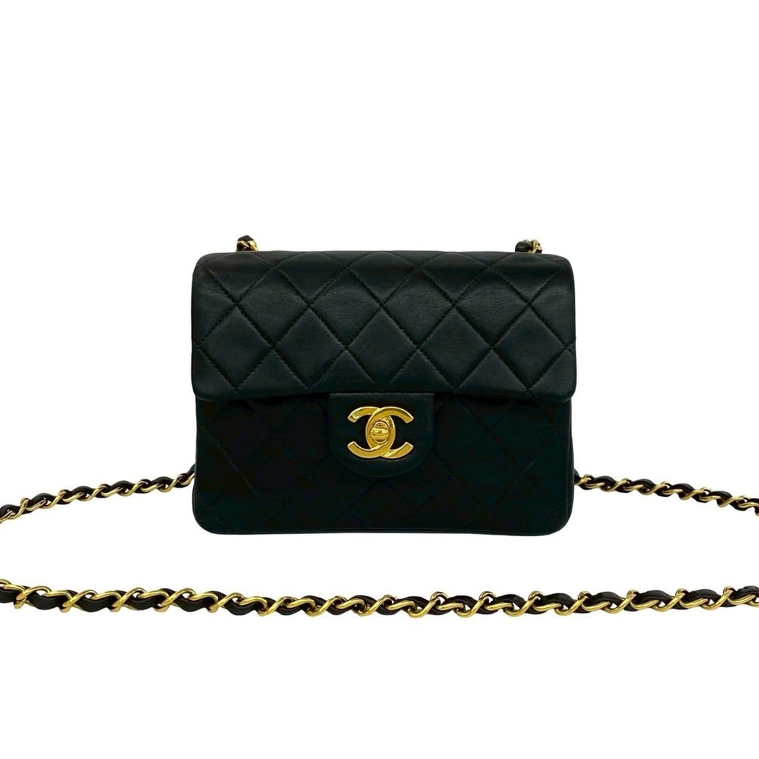 CHANEL Vintage Matelassé Coco Lambskin Chain Mini Shoulder Bag, Black 03112: --- Catalog ---Category: SizeSize (HxWxD): 13cm x 17.5cm x 6.5cm / 5.11'' x 6.88'' x 2.55''Category: DesignType: Shoulder bagColor: BlackGender: WomenMaterial: Leather Leather/Fur Type: LambskinCatego