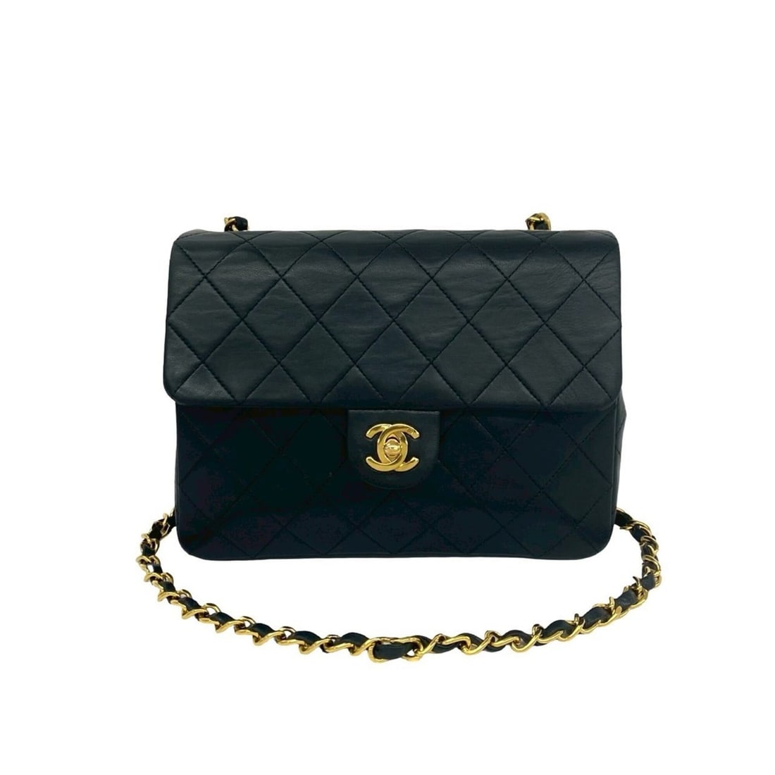 CHANEL Vintage Matelassé Coco Lambskin Chain Shoulder Bag, Black, 45418: --- Catalog ---Category: SizeSize (HxWxD): 15cm x 20cm x 7cm / 5.9'' x 7.87'' x 2.75''Category: DesignType: Shoulder bagColor: BlackGender: WomenMaterial: Leather Leather/Fur Type: LambskinCategory: G
