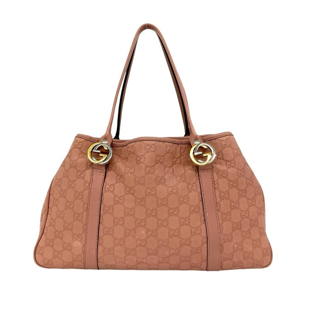 GUCCI GG Twins Logo Hardware, Shima Embossed Leather Tote Bag, Handbag, Semi-Shoulder Pink, 64398: --- Catalog ---Category: SizeSize (HxWxD): 23cm x 38cm x 9.5cm / 9.05'' x 14.96'' x 3.74''Category: DesignType: Handbag, Shoulder bag, Tote bagColor: PinkGender: WomenMaterial: Leather Category: Gener