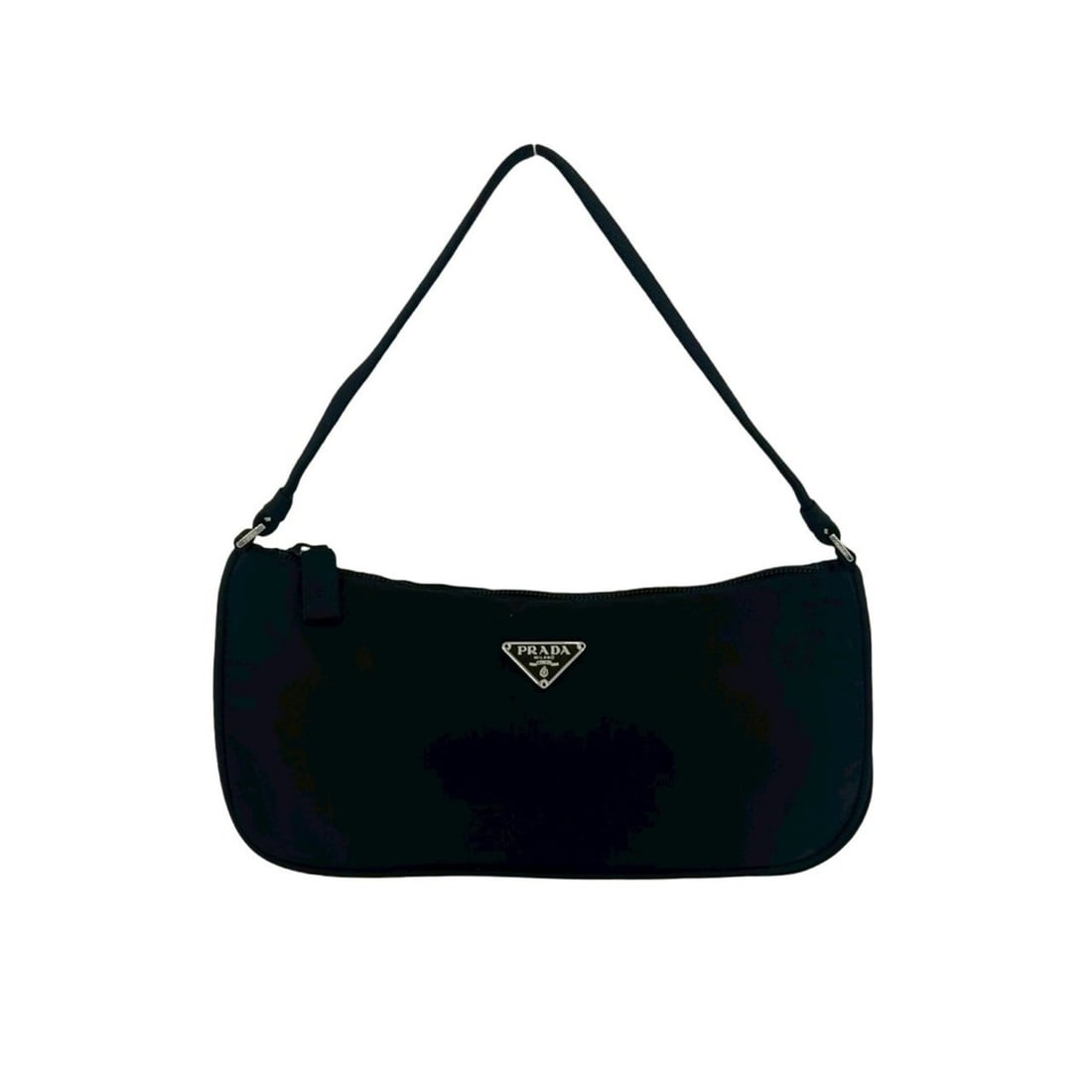PRADA Prada Triangle Logo Plate Hardware Tessuto Nylon Mini Handbag Pouch Black 85068: --- Catalog ---Category: SizeSize (HxWxD): 12cm x 24cm x 7cm / 4.72'' x 9.44'' x 2.75''Category: DesignType: Handbag, PouchColor: BlackGender: WomenMaterial: Nylon Category: GeneralBrand: Prada--- Ite