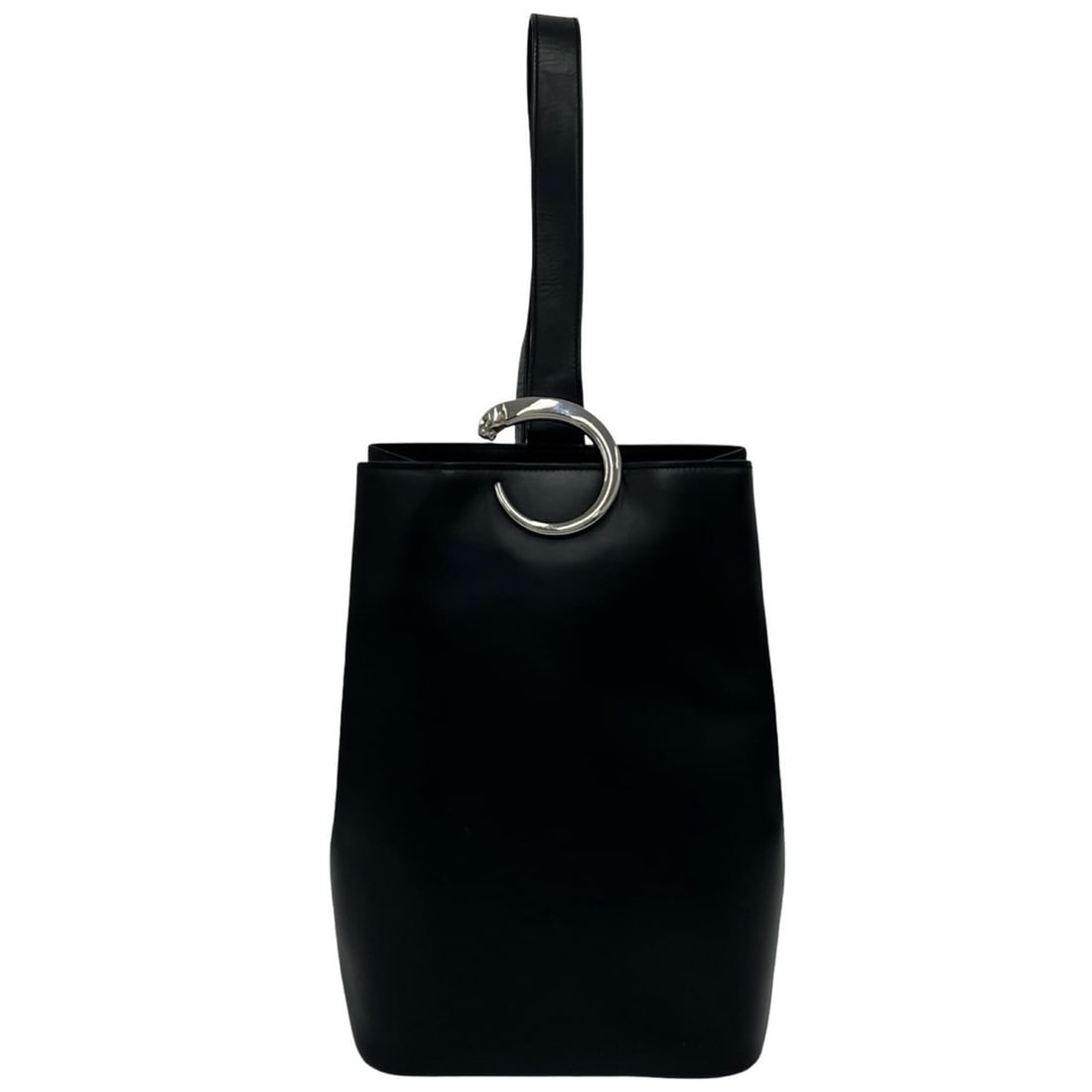 CARTIER Vintage Panthère Panther Line Leather Shoulder Bag/Body Bag, Black, 60485: --- Catalog ---Category: SizeSize (HxWxD): 30.5cm x 20cm x 14cm / 12'' x 7.87'' x 5.51''Category: DesignType: Shoulder bag, Sling bagColor: BlackGender: WomenMaterial: Leather Category: GeneralBrand: 